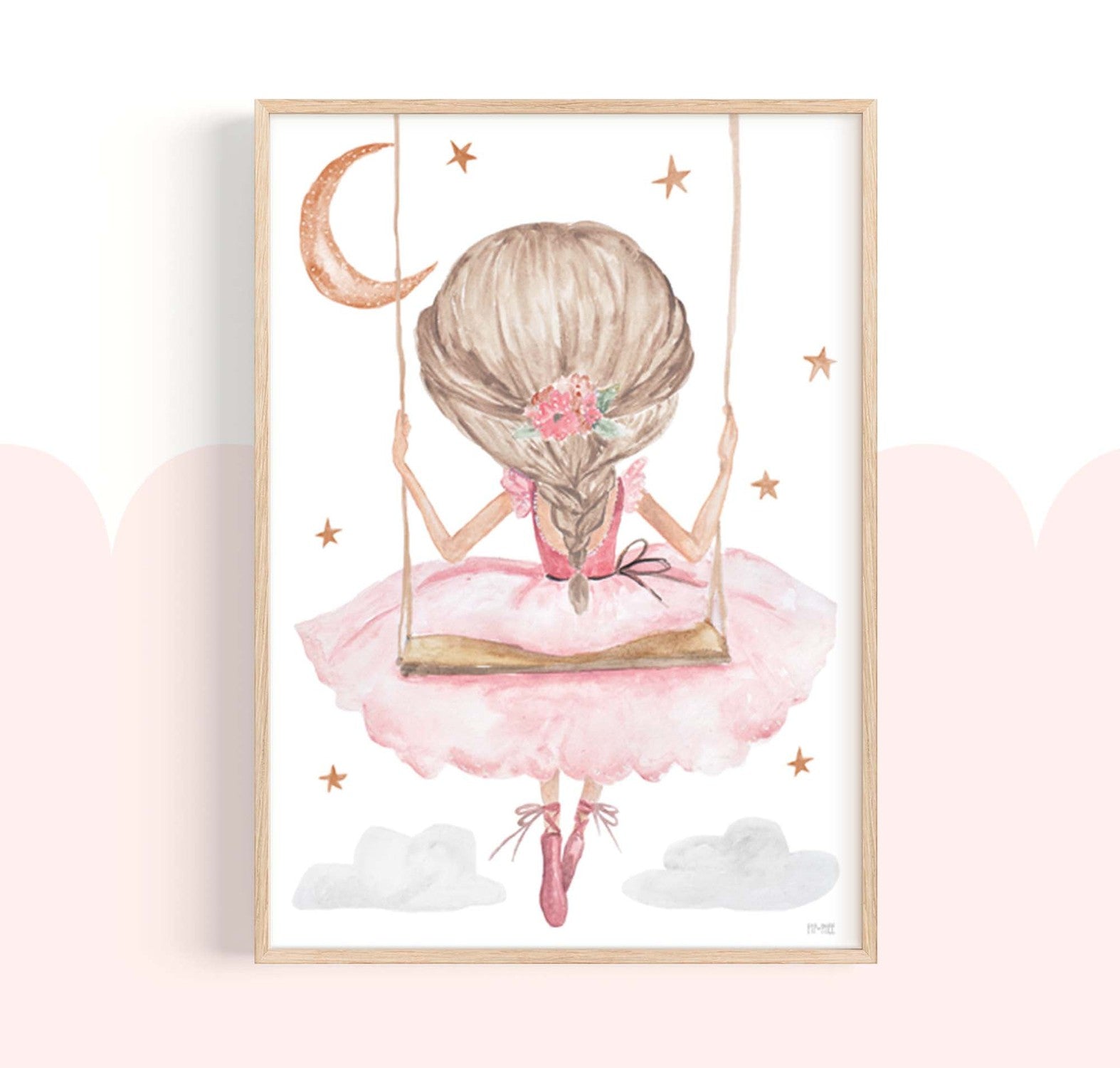 wall-art-print-canvas-poster-framed-Lunar Princess Swing , By Pip and Phee-2