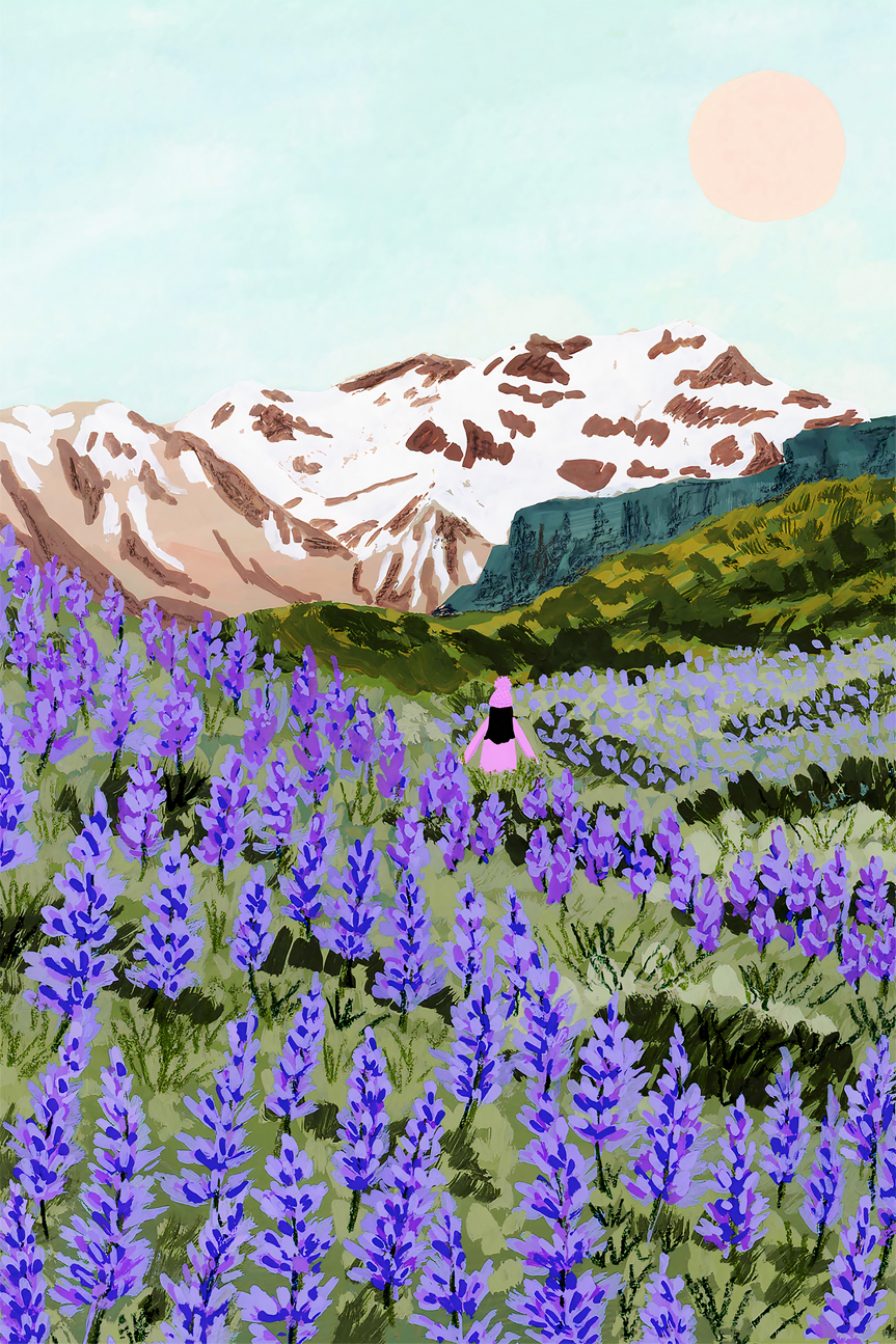 wall-art-print-canvas-poster-framed-Lupine-1
