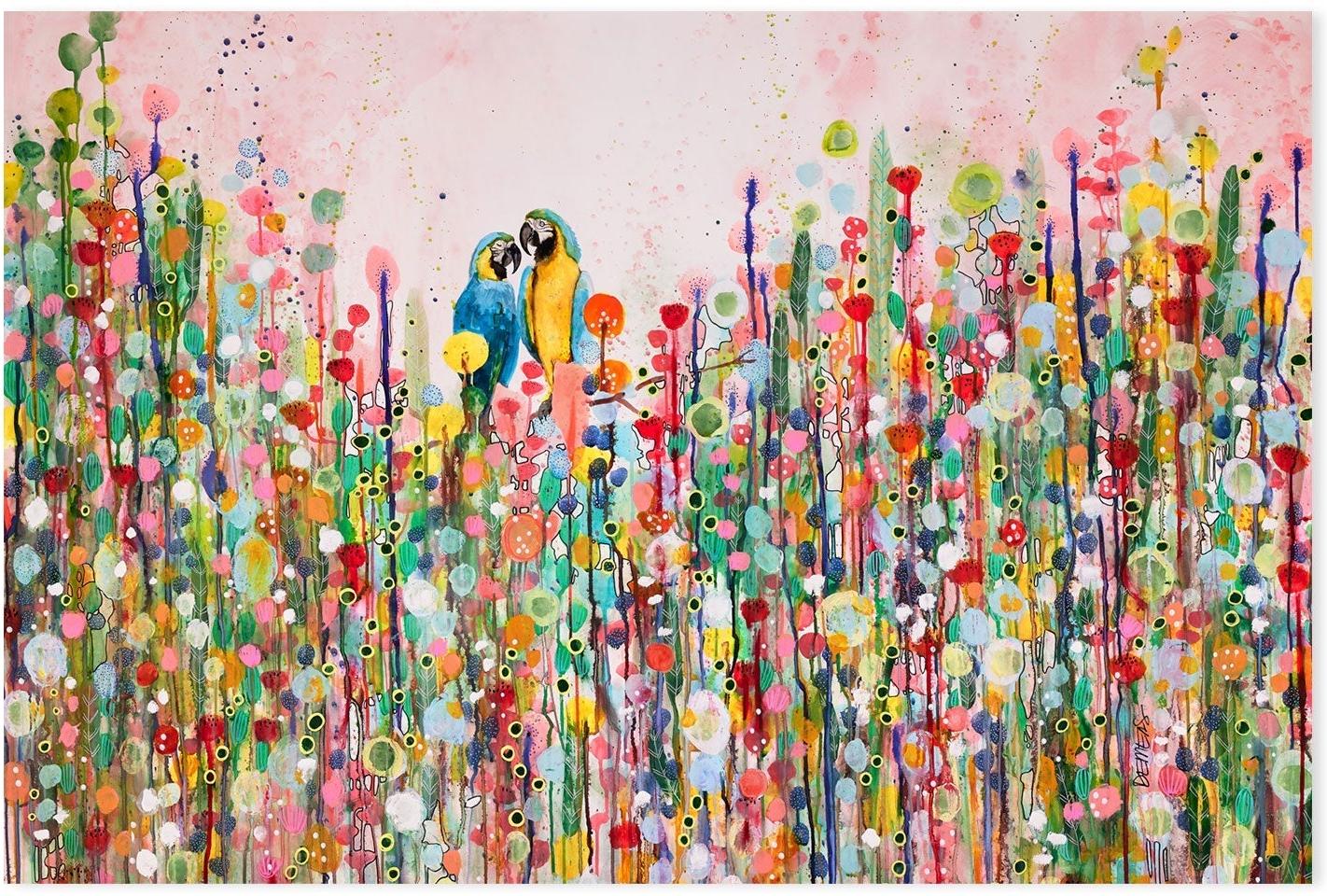 wall-art-print-canvas-poster-framed-Macaws In Love, Style A , By Sylvie Demers-GIOIA-WALL-ART