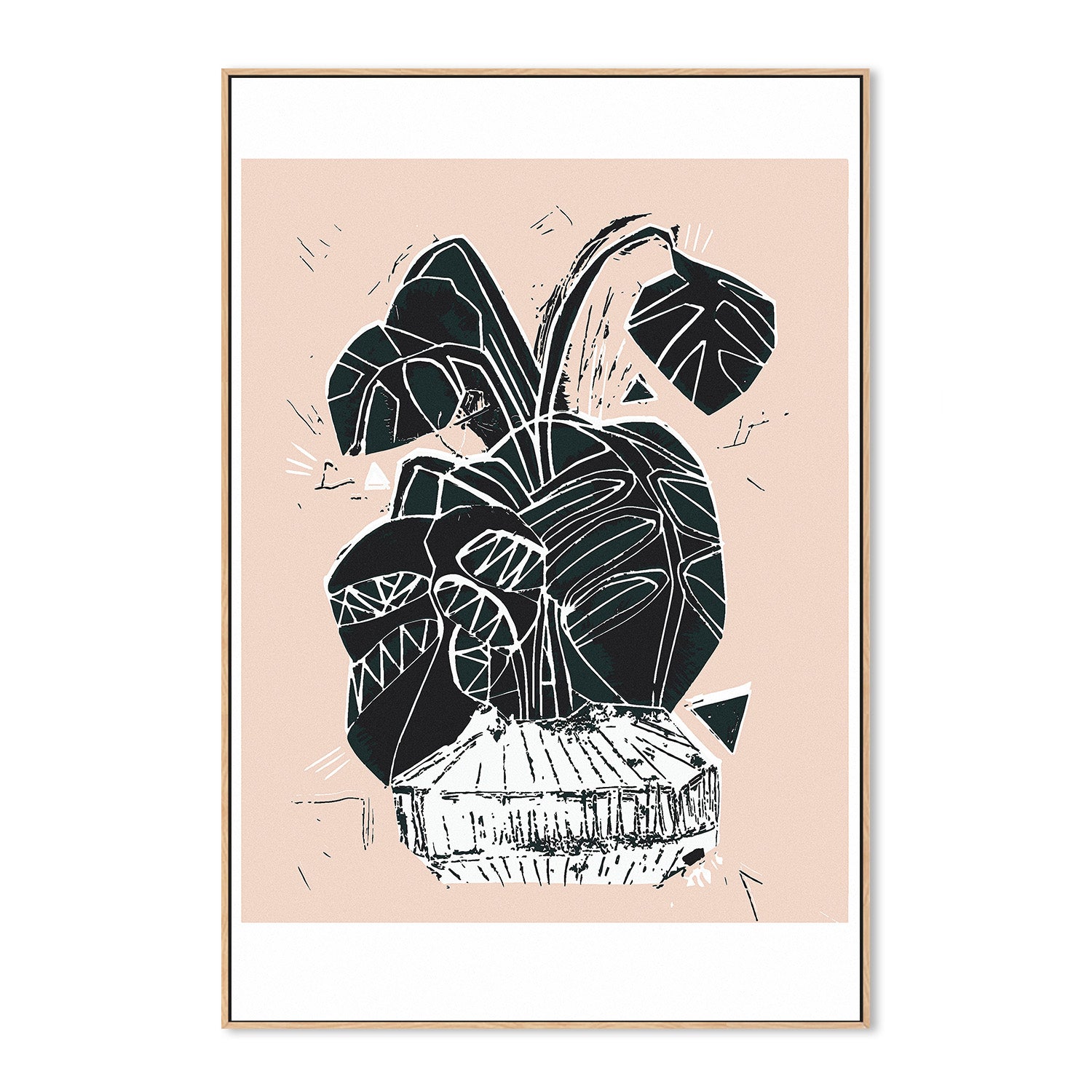 wall-art-print-canvas-poster-framed-Magical Monstera-4