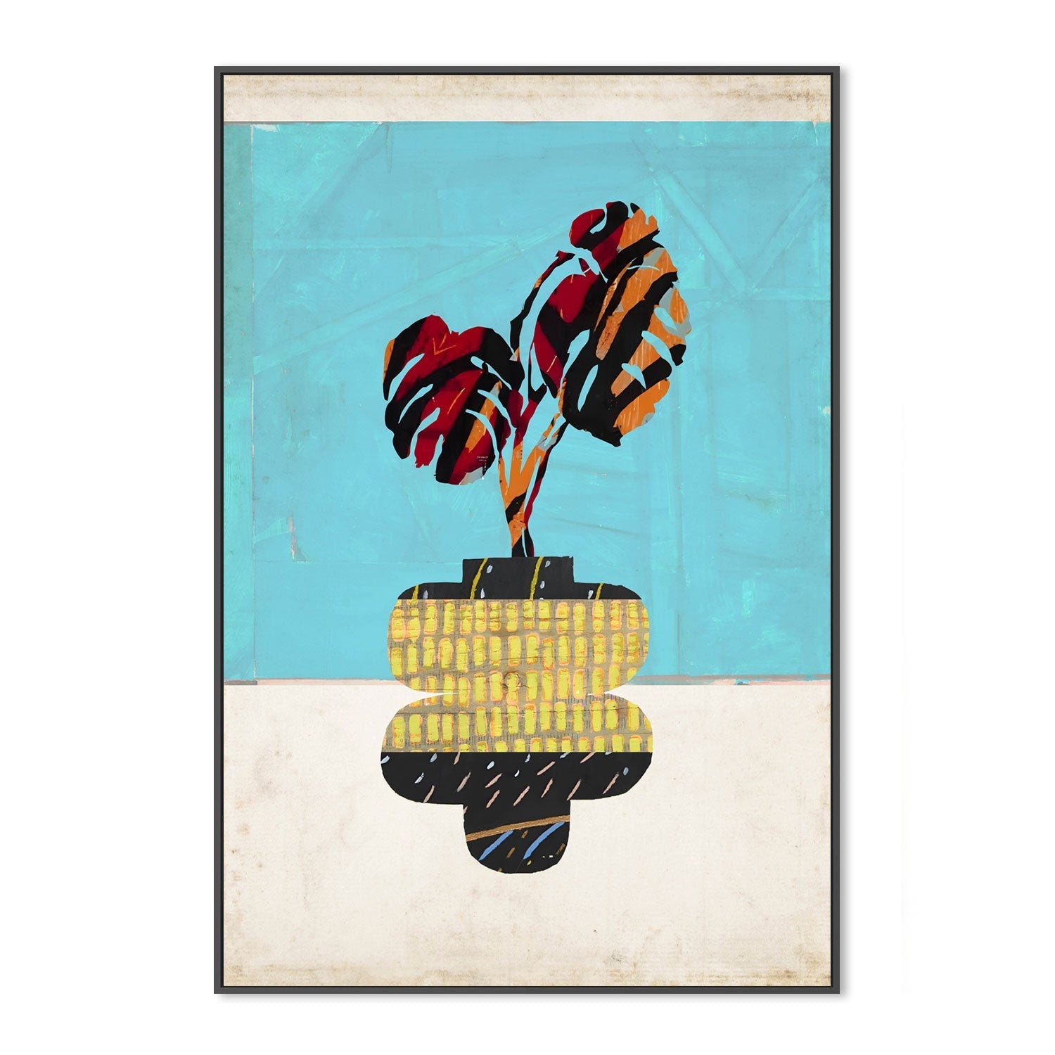 wall-art-print-canvas-poster-framed-Majestic Monstera, Style A , By Rogério Arruda-GIOIA-WALL-ART