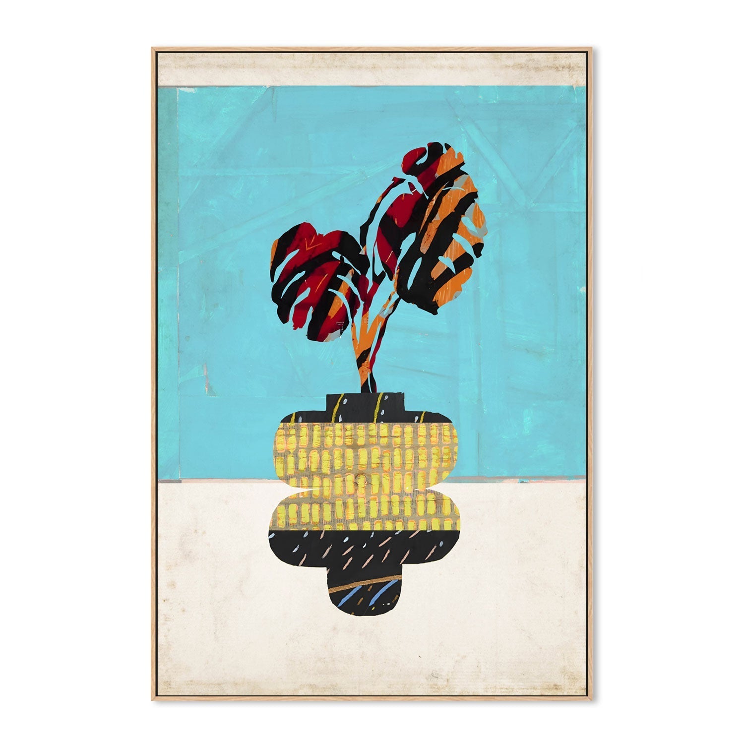 wall-art-print-canvas-poster-framed-Majestic Monstera, Style A , By Rogério Arruda-GIOIA-WALL-ART