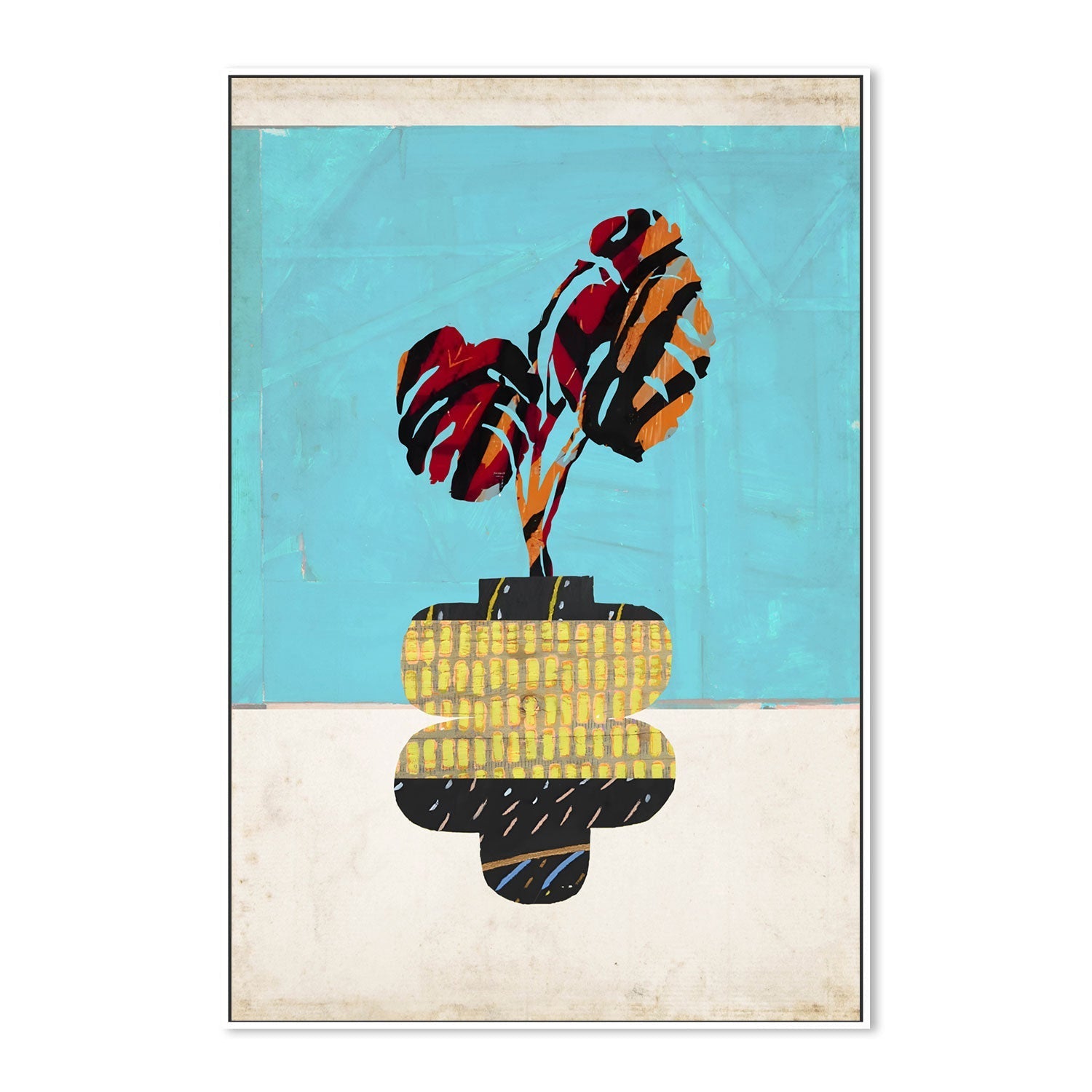 wall-art-print-canvas-poster-framed-Majestic Monstera, Style A , By Rogério Arruda-GIOIA-WALL-ART