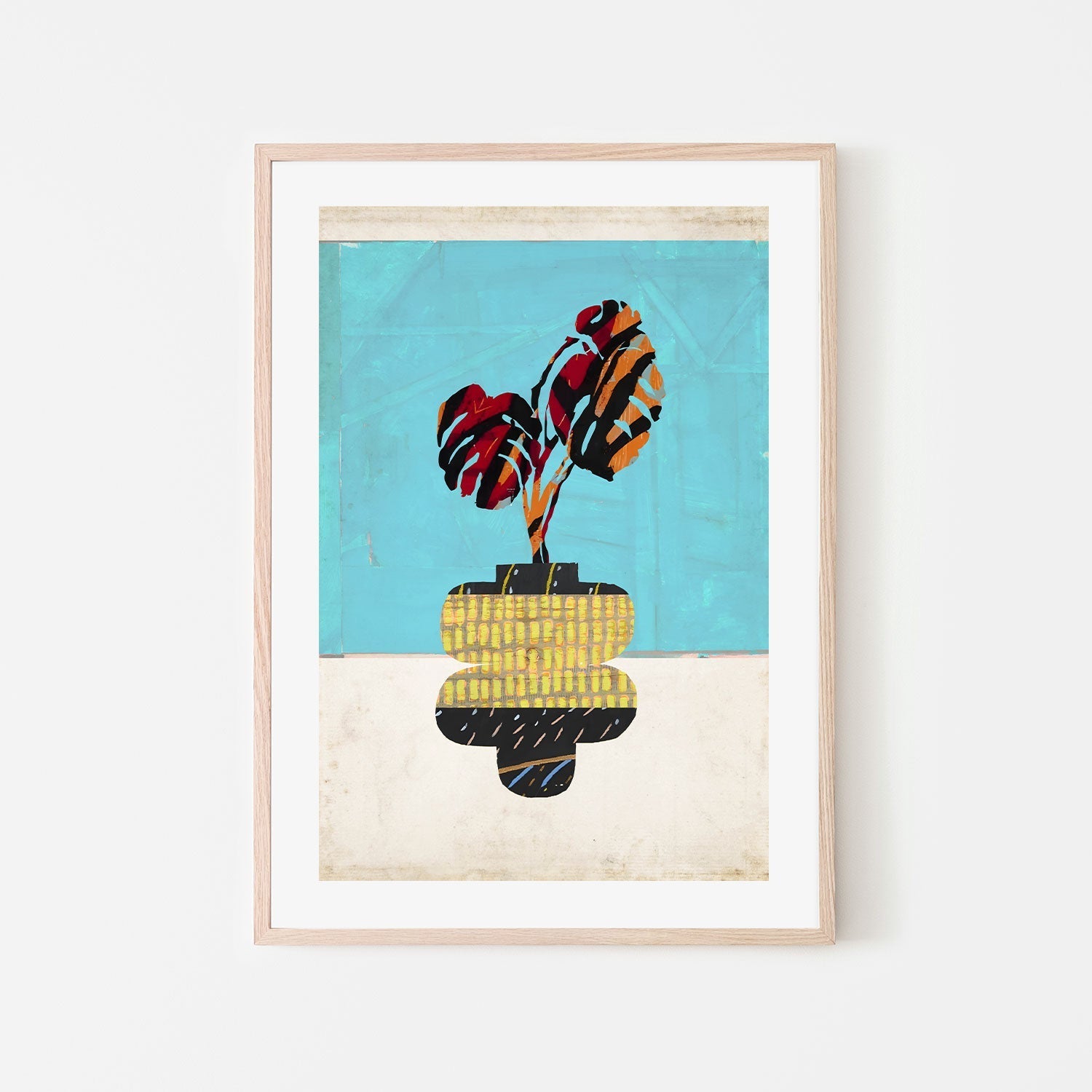 wall-art-print-canvas-poster-framed-Majestic Monstera, Style A , By Rogério Arruda-GIOIA-WALL-ART