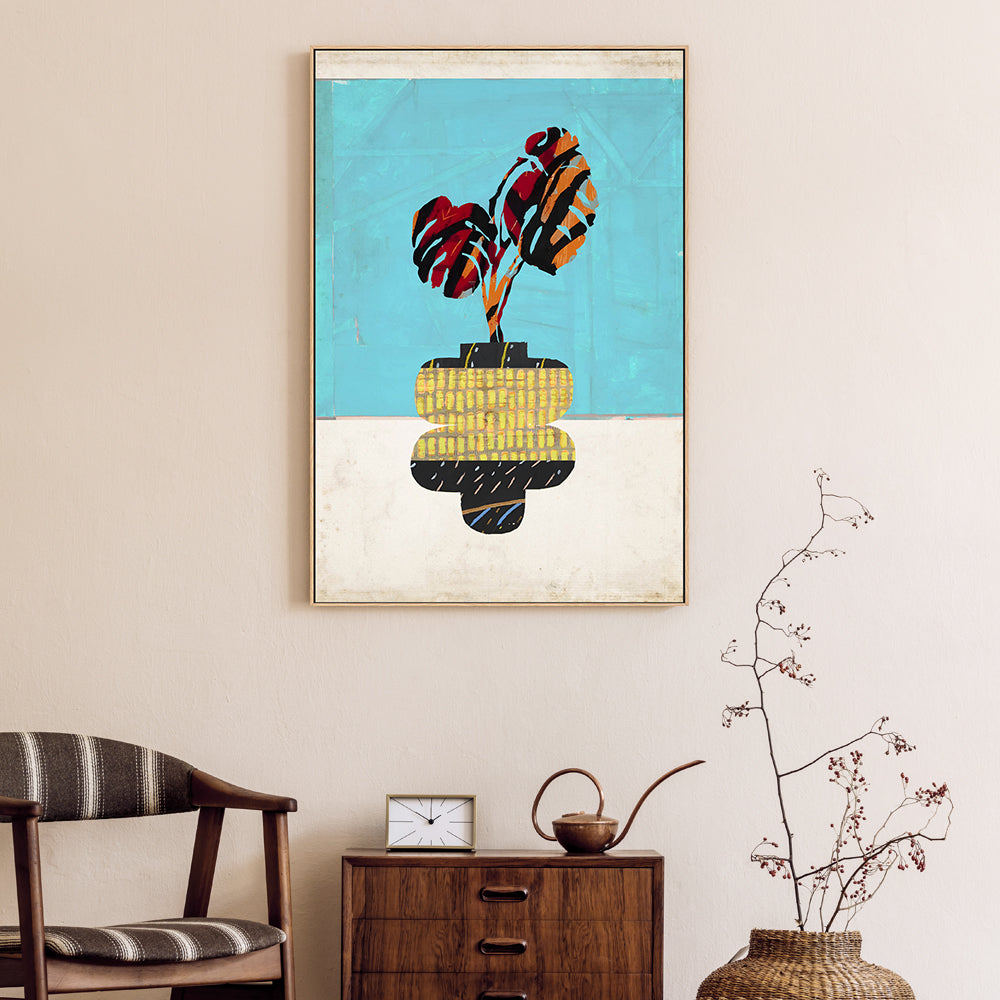 wall-art-print-canvas-poster-framed-Majestic Monstera, Style A , By Rogério Arruda-GIOIA-WALL-ART