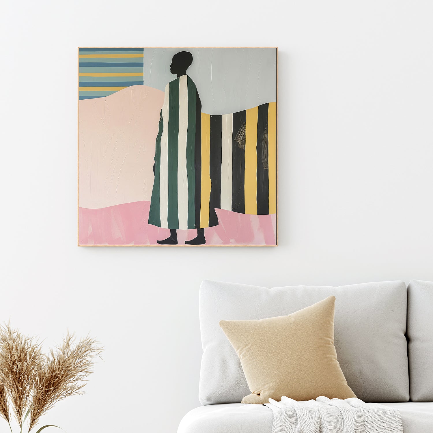 wall-art-print-canvas-poster-framed-Man In Stripes-2