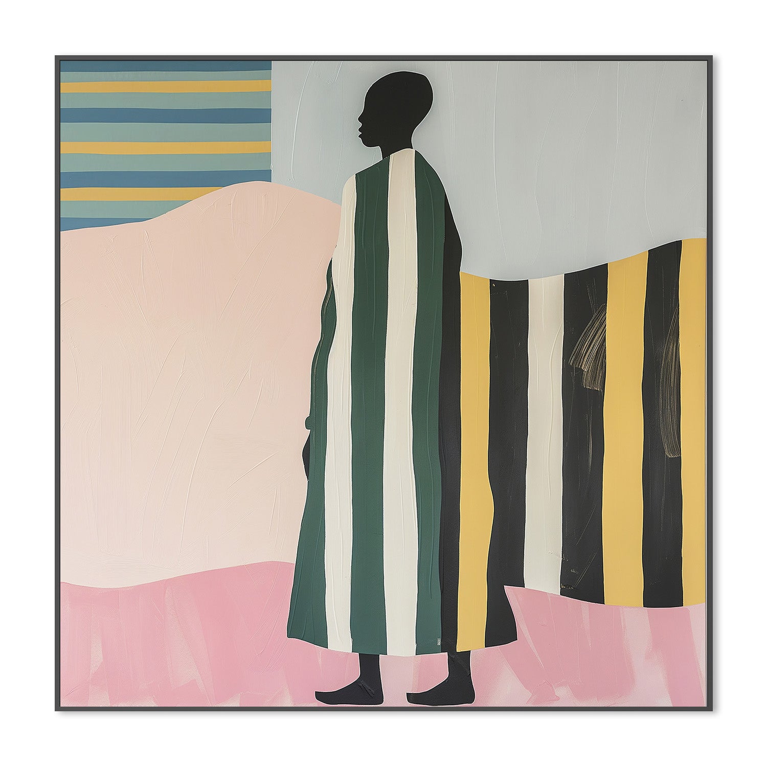 wall-art-print-canvas-poster-framed-Man In Stripes-3