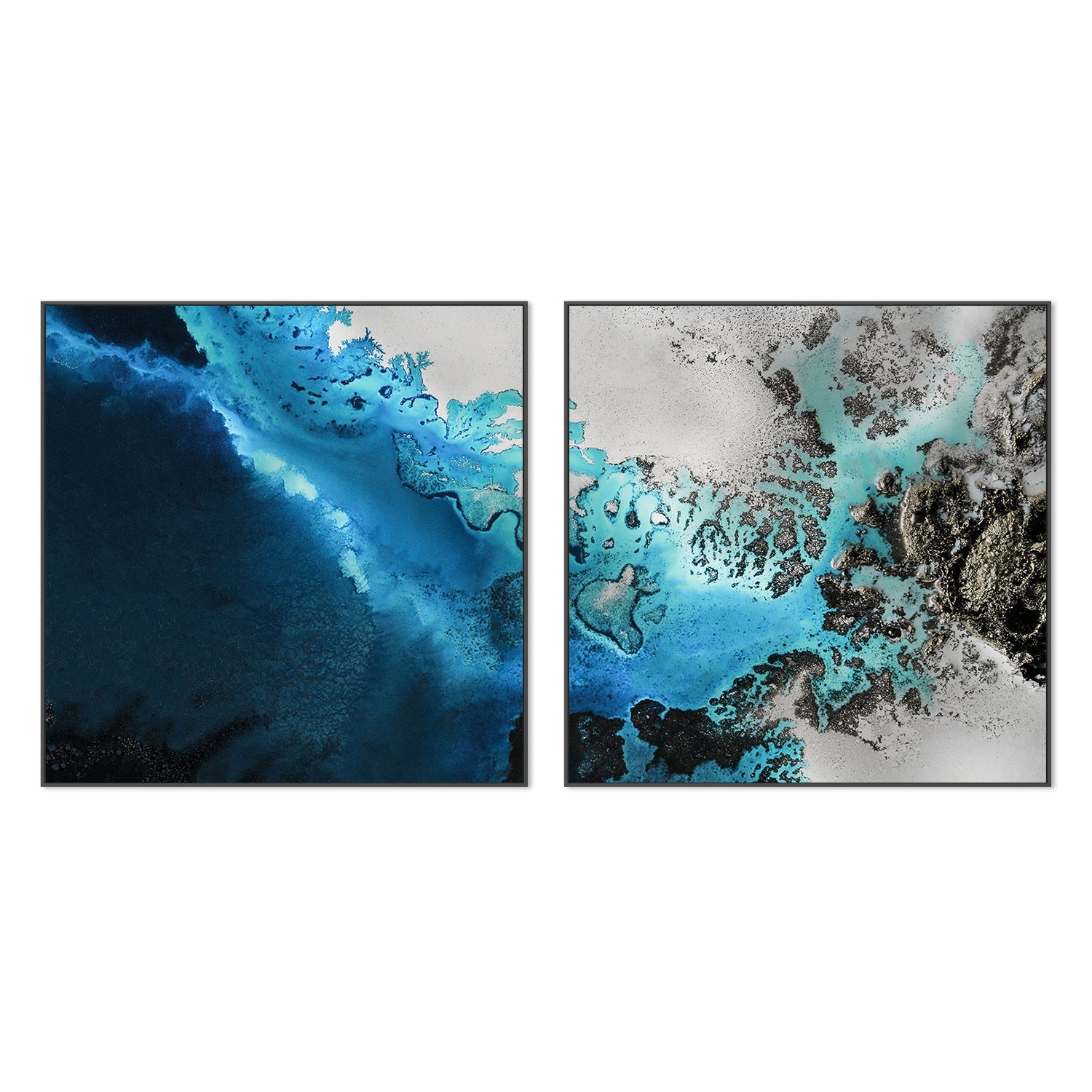 wall-art-print-canvas-poster-framed-Maritime Majesty Square, Style A & B, Set Of 2 , By Petra Meikle-3