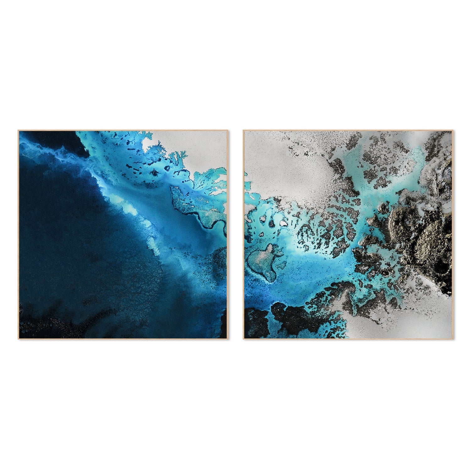 wall-art-print-canvas-poster-framed-Maritime Majesty Square, Style A & B, Set Of 2 , By Petra Meikle-4