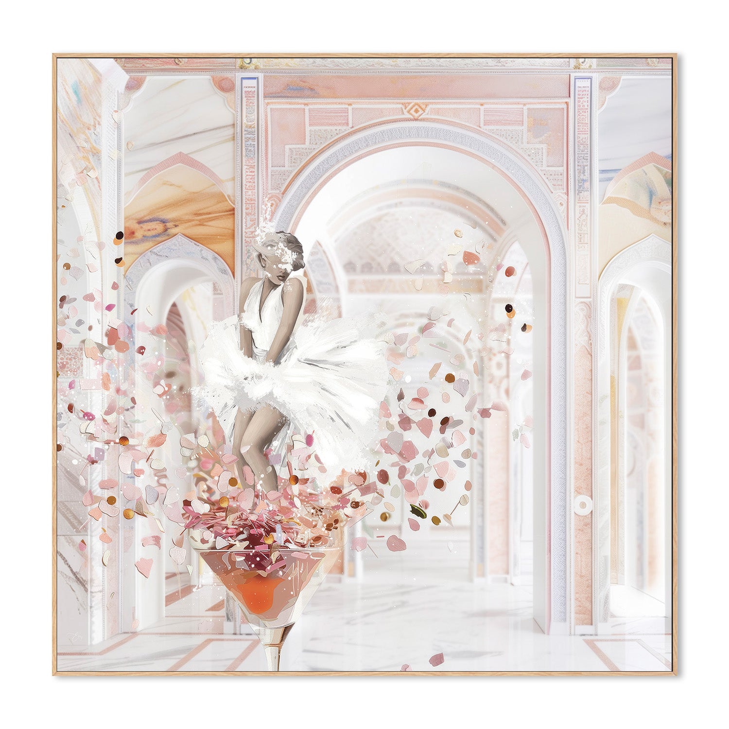 wall-art-print-canvas-poster-framed-Martini Monroe, Sq , By Bella Eve-5