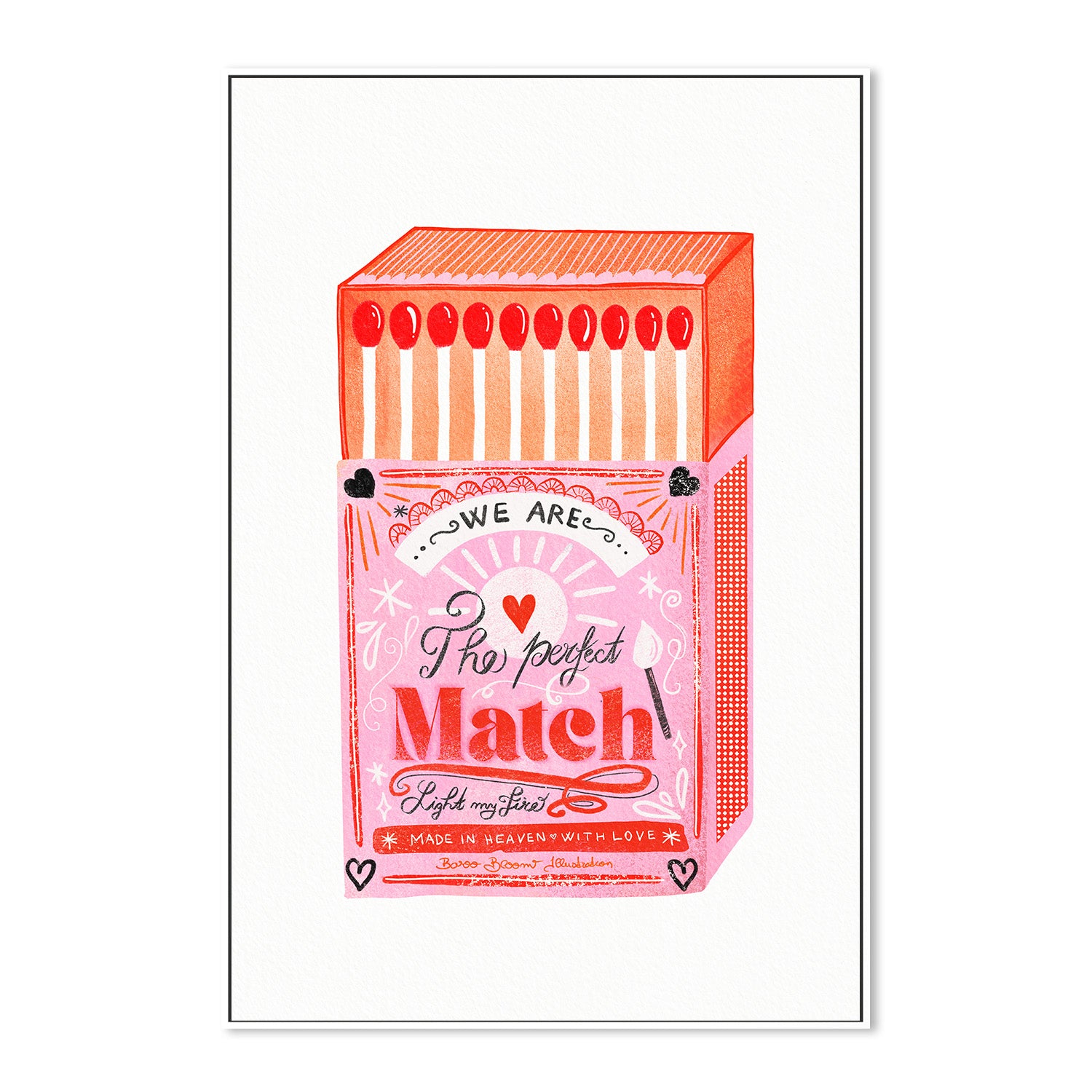 wall-art-print-canvas-poster-framed-Match Box - The Perfect Match, Style A-5