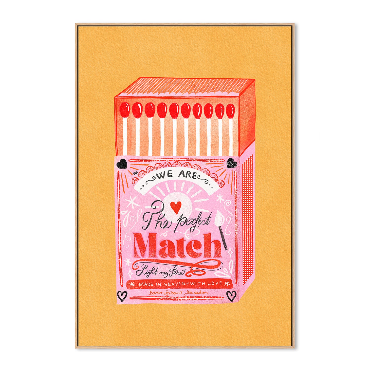wall-art-print-canvas-poster-framed-Match Box - The Perfect Match, Style B-4