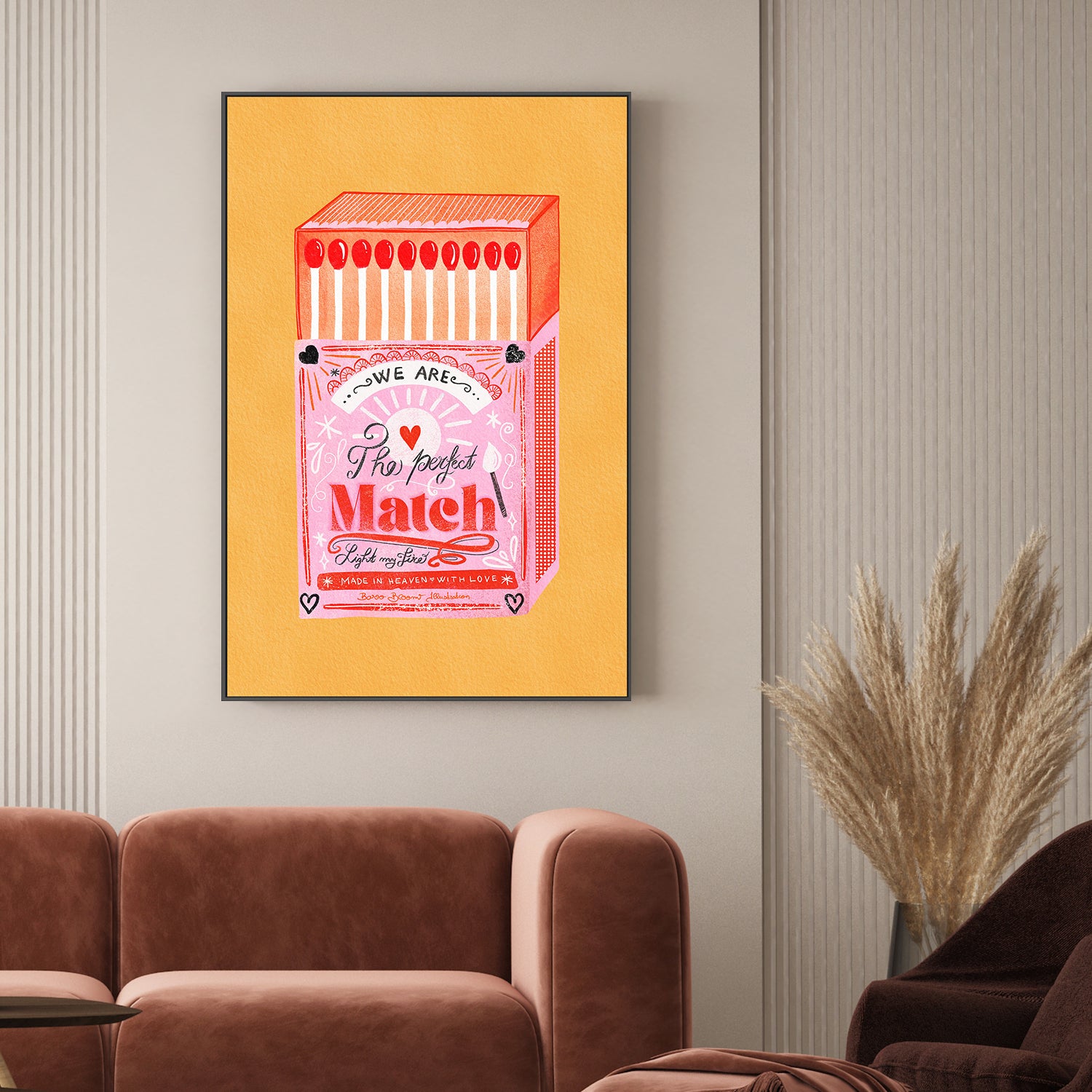 wall-art-print-canvas-poster-framed-Match Box - The Perfect Match, Style B-7