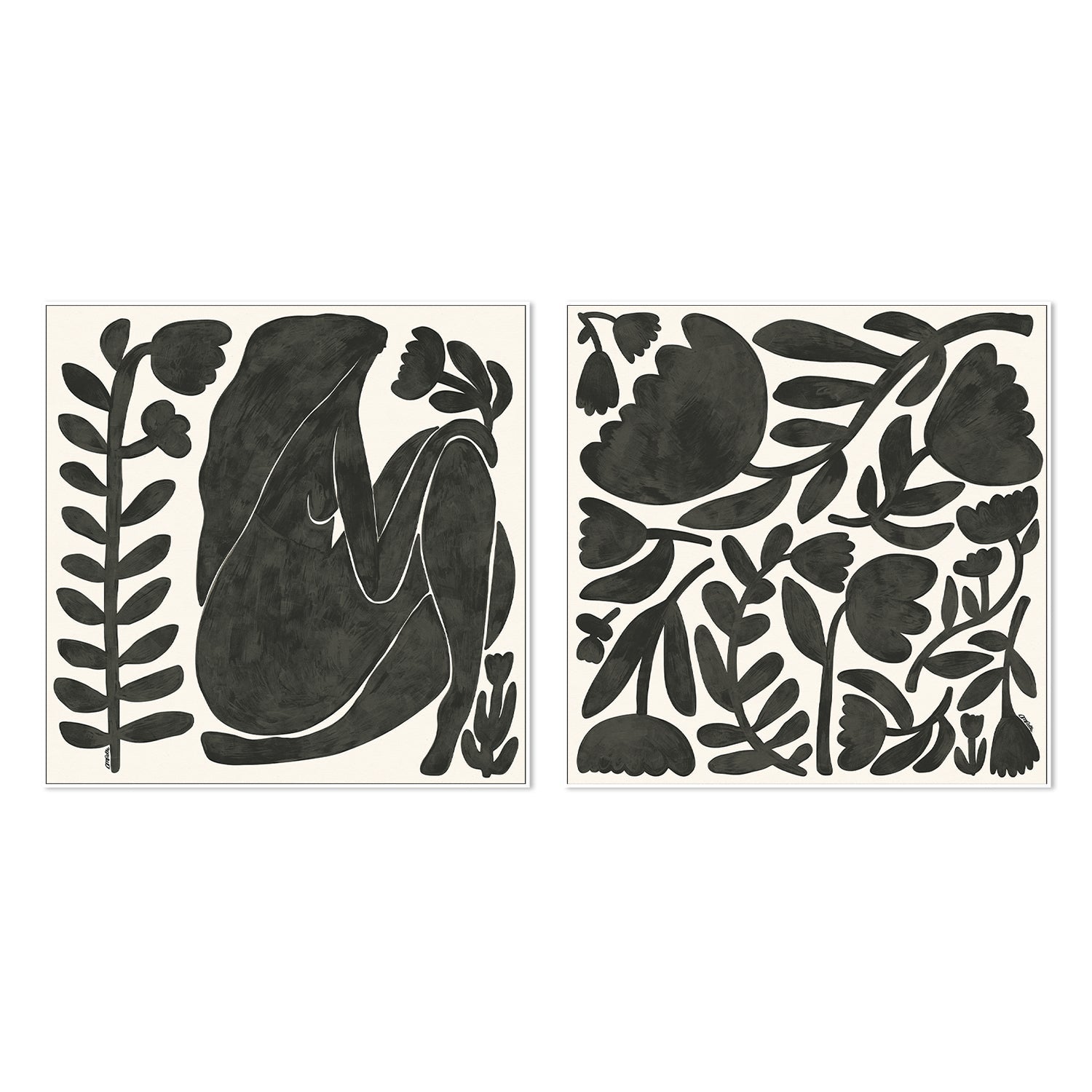 wall-art-print-canvas-poster-framed-Meet Me In The Garden & Songs Of Bloom, Set Of 2 , By Andelle Art-5