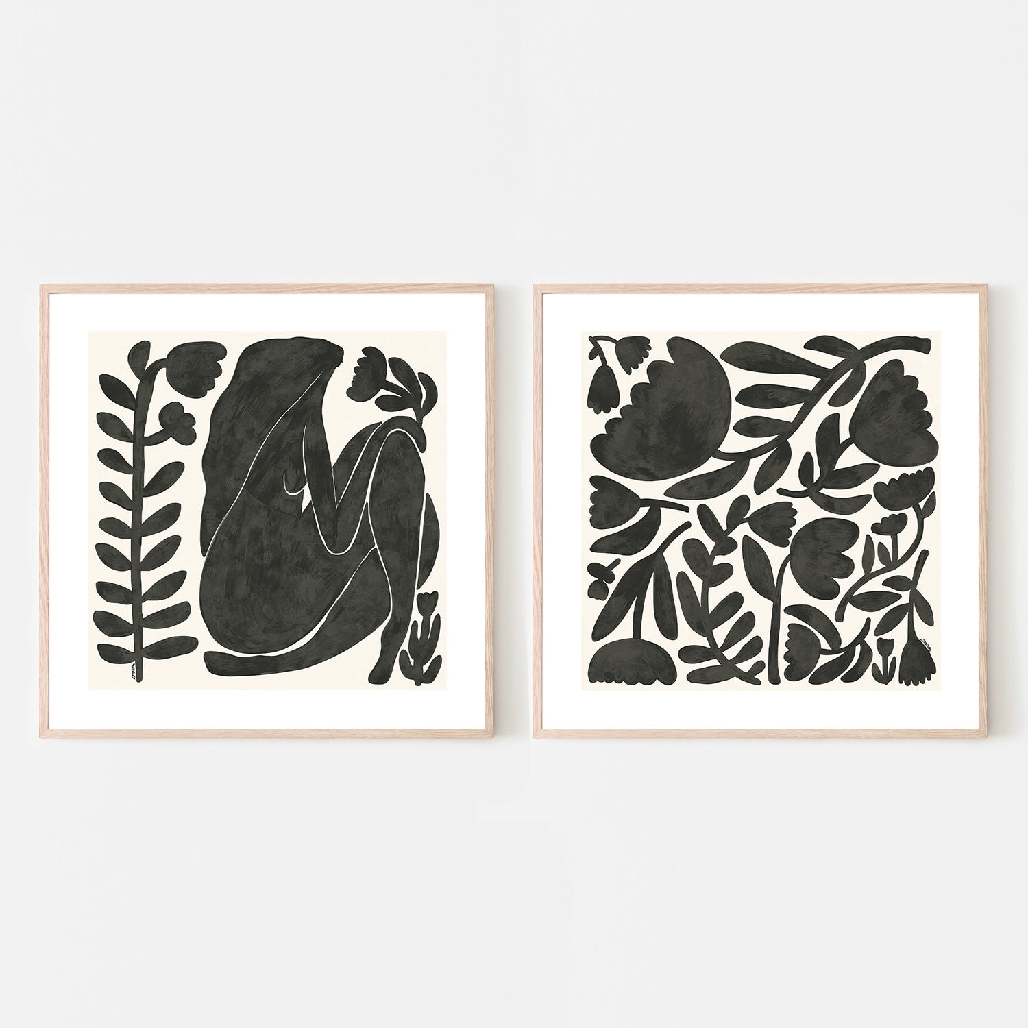 wall-art-print-canvas-poster-framed-Meet Me In The Garden & Songs Of Bloom, Set Of 2 , By Andelle Art-6