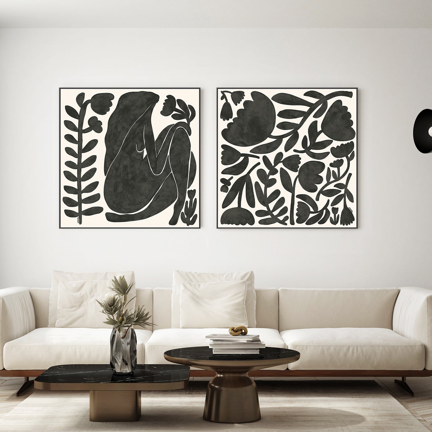 wall-art-print-canvas-poster-framed-Meet Me In The Garden & Songs Of Bloom, Set Of 2 , By Andelle Art-7
