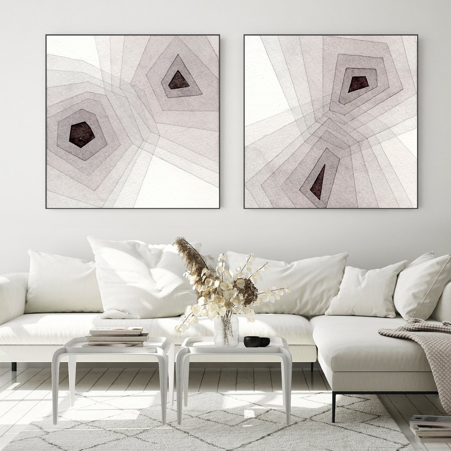 wall-art-print-canvas-poster-framed-Meld, Style A & B, Set Of 2-2