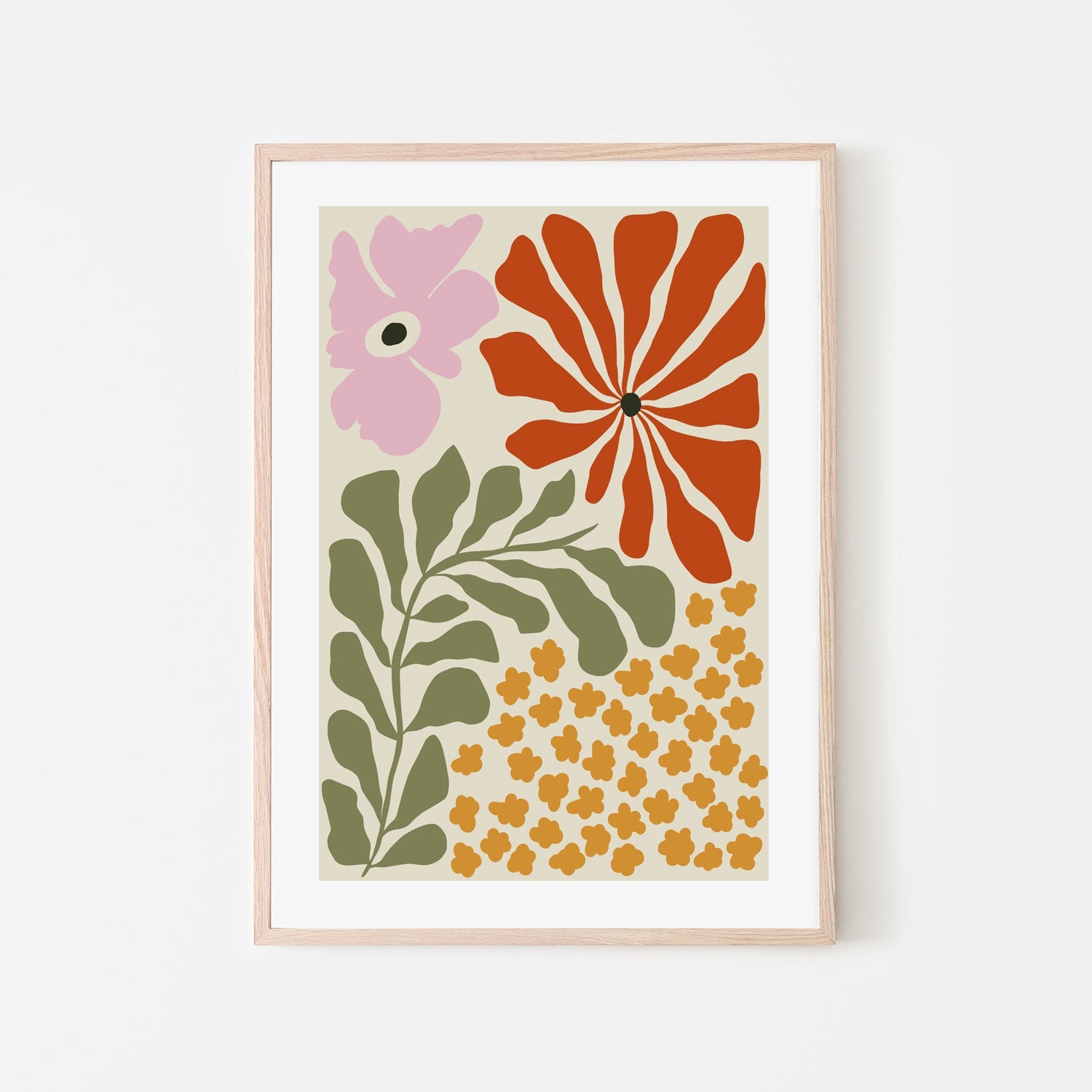 wall-art-print-canvas-poster-framed-Mid-Century Blossom , By Miho Art Studio-6