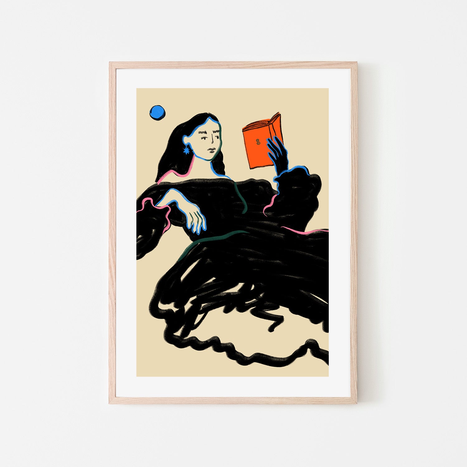 wall-art-print-canvas-poster-framed-Midnight Reading , By Sandra Poliakov-6