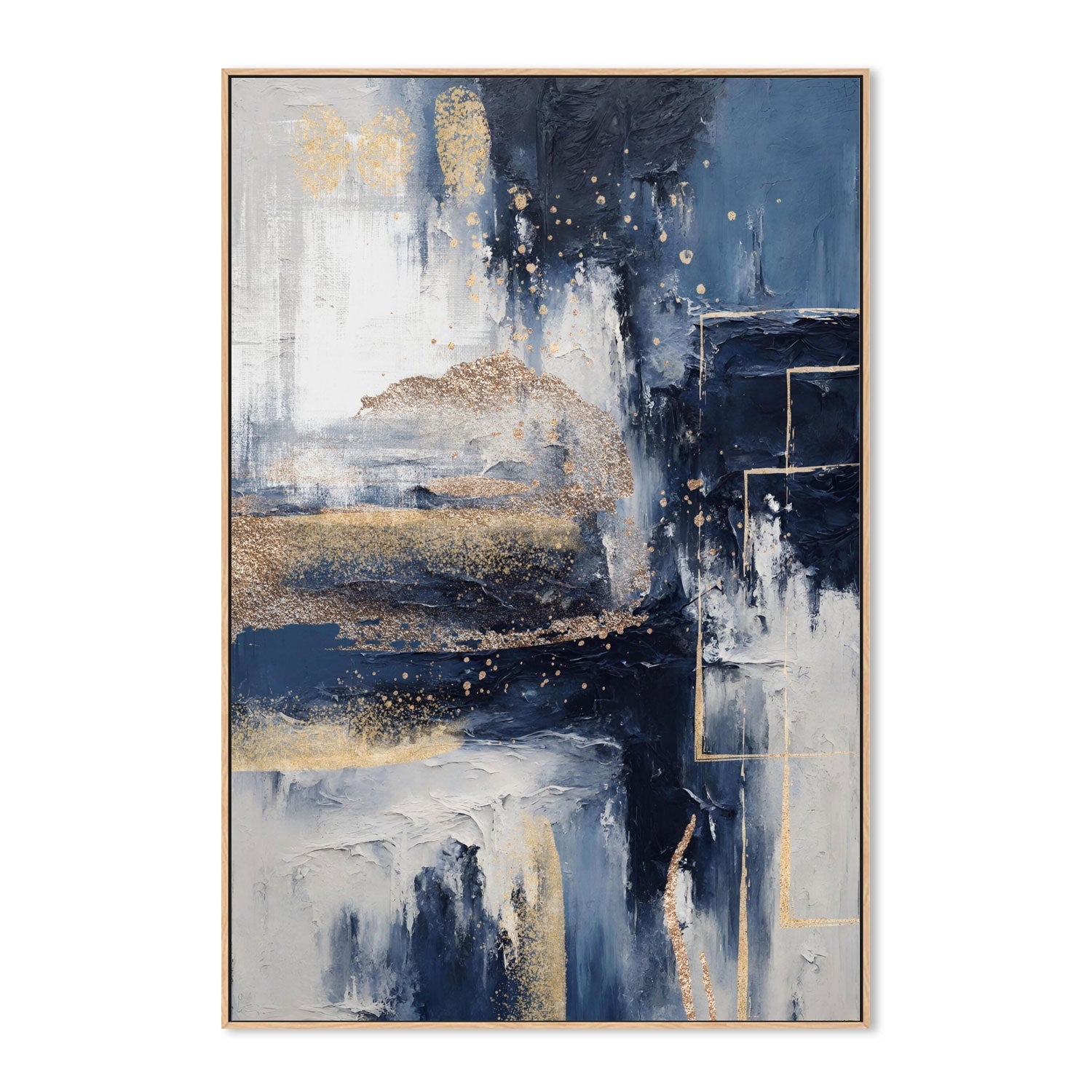 wall-art-print-canvas-poster-framed-Midnight with Gold, Style A , By Sally Ann Moss-4