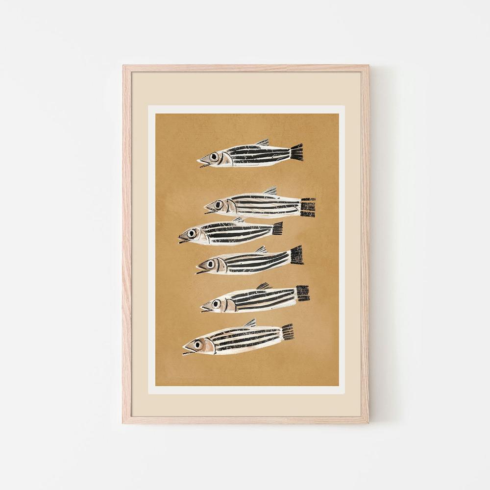 wall-art-print-canvas-poster-framed-Minimal Fish Study-6