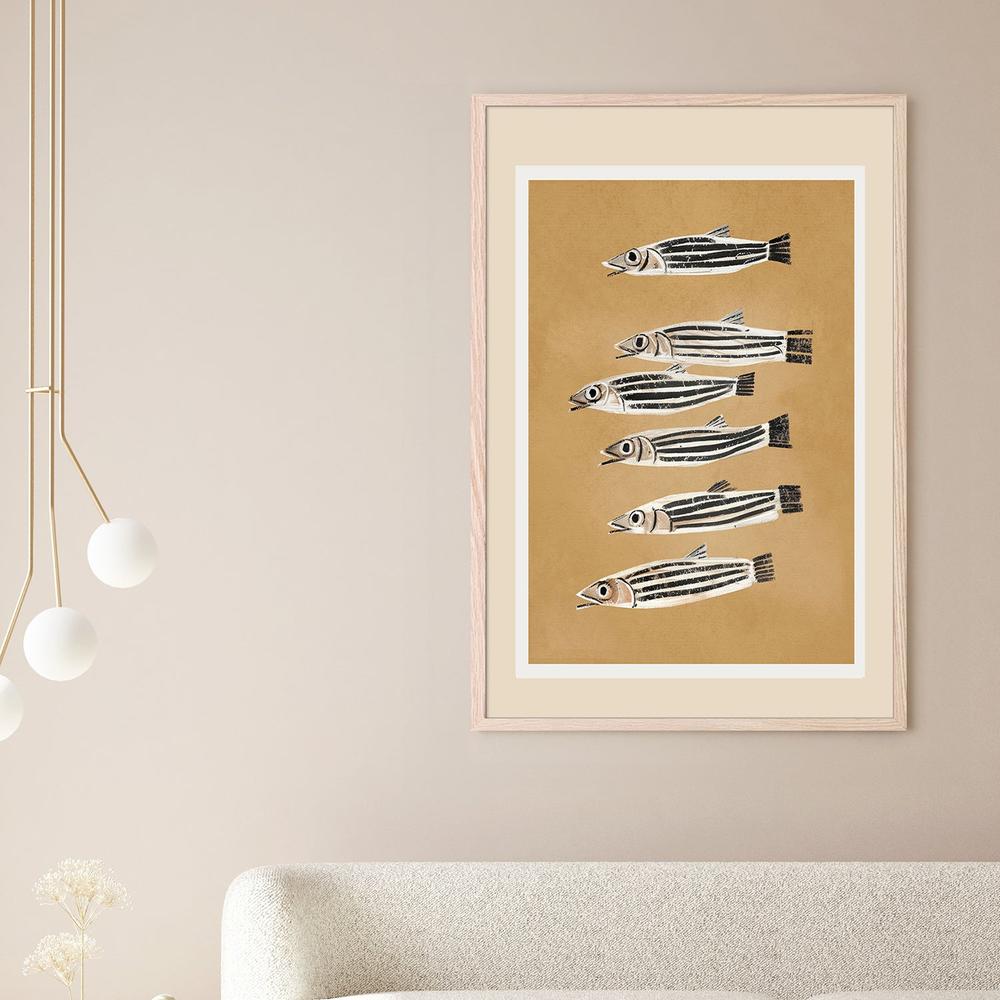 wall-art-print-canvas-poster-framed-Minimal Fish Study-7