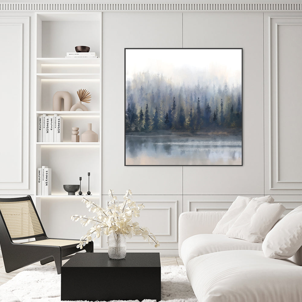 wall-art-print-canvas-poster-framed-Misty Forest in Gray and Gold , By Danhui Nai-7