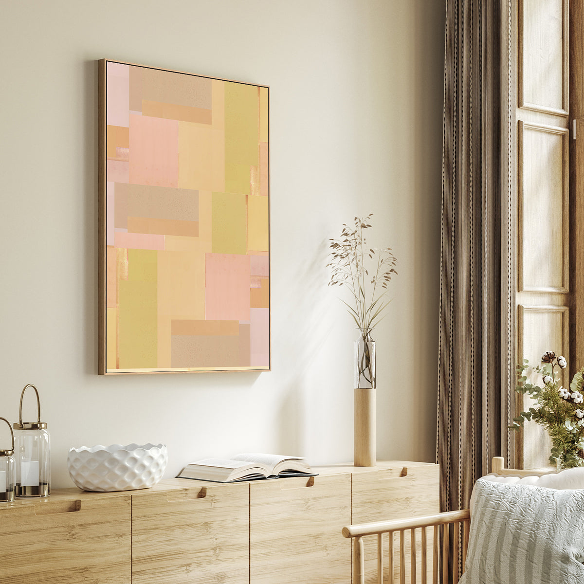 wall-art-print-canvas-poster-framed-Mocha Earthen Echoes, Style C-2