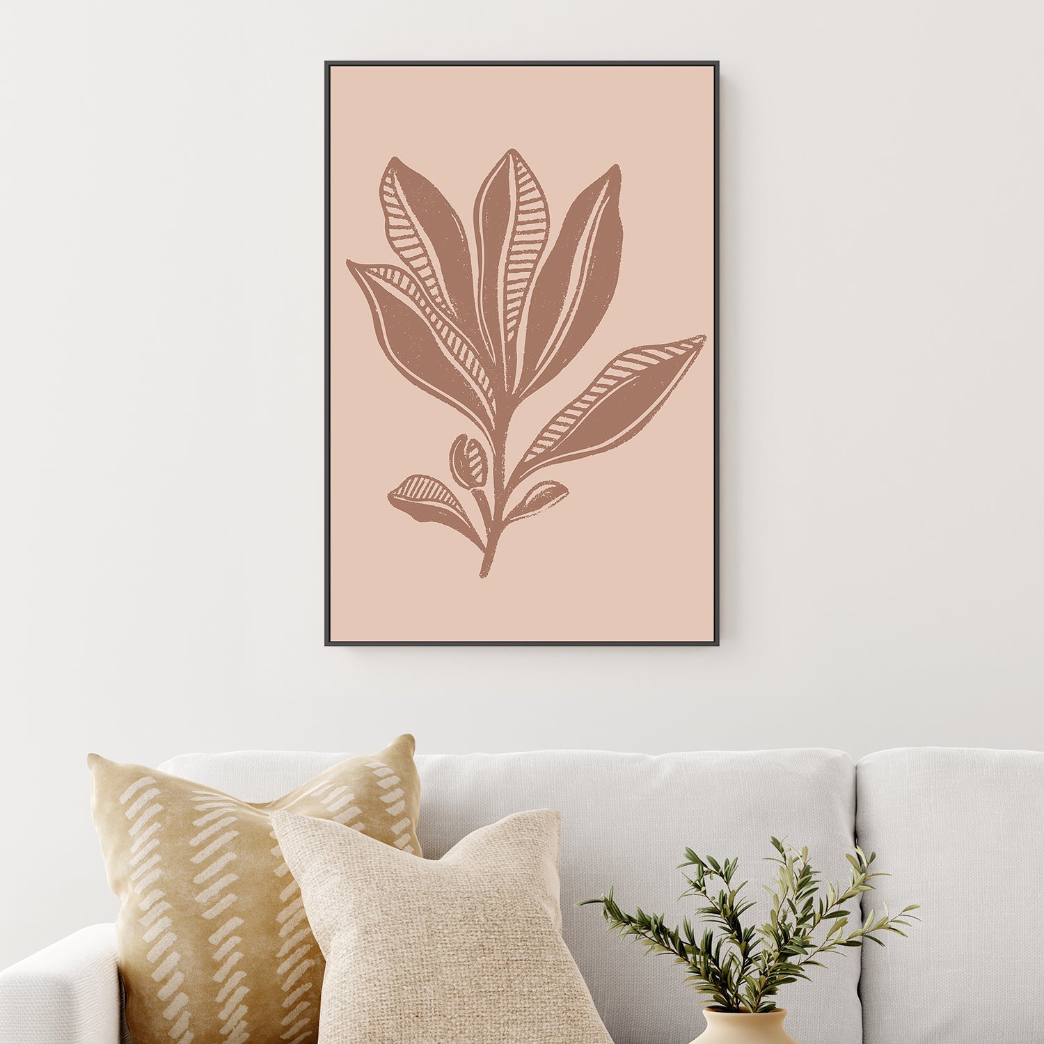 wall-art-print-canvas-poster-framed-Mocha Foliage , By Nikita Jariwala-2