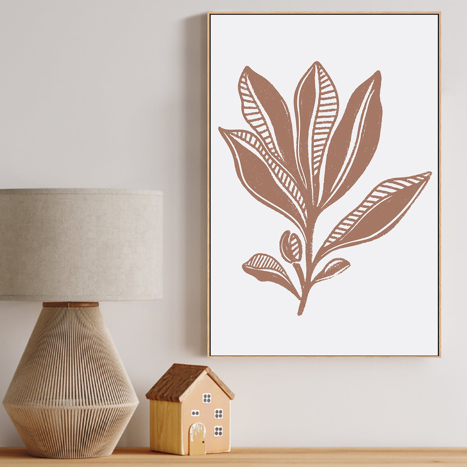 wall-art-print-canvas-poster-framed-Mocha Foliage , By Nikita Jariwala-2