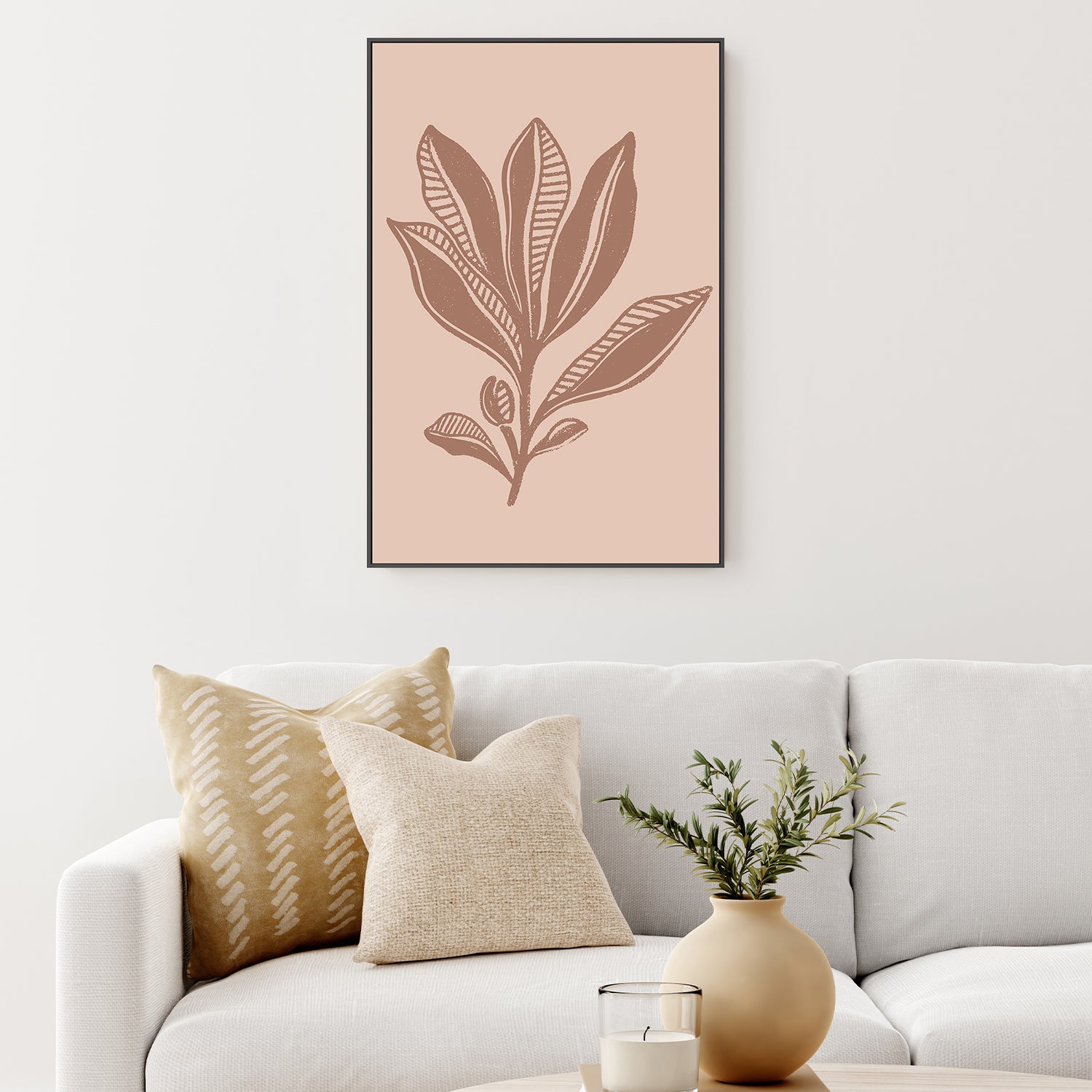 wall-art-print-canvas-poster-framed-Mocha Foliage , By Nikita Jariwala-7