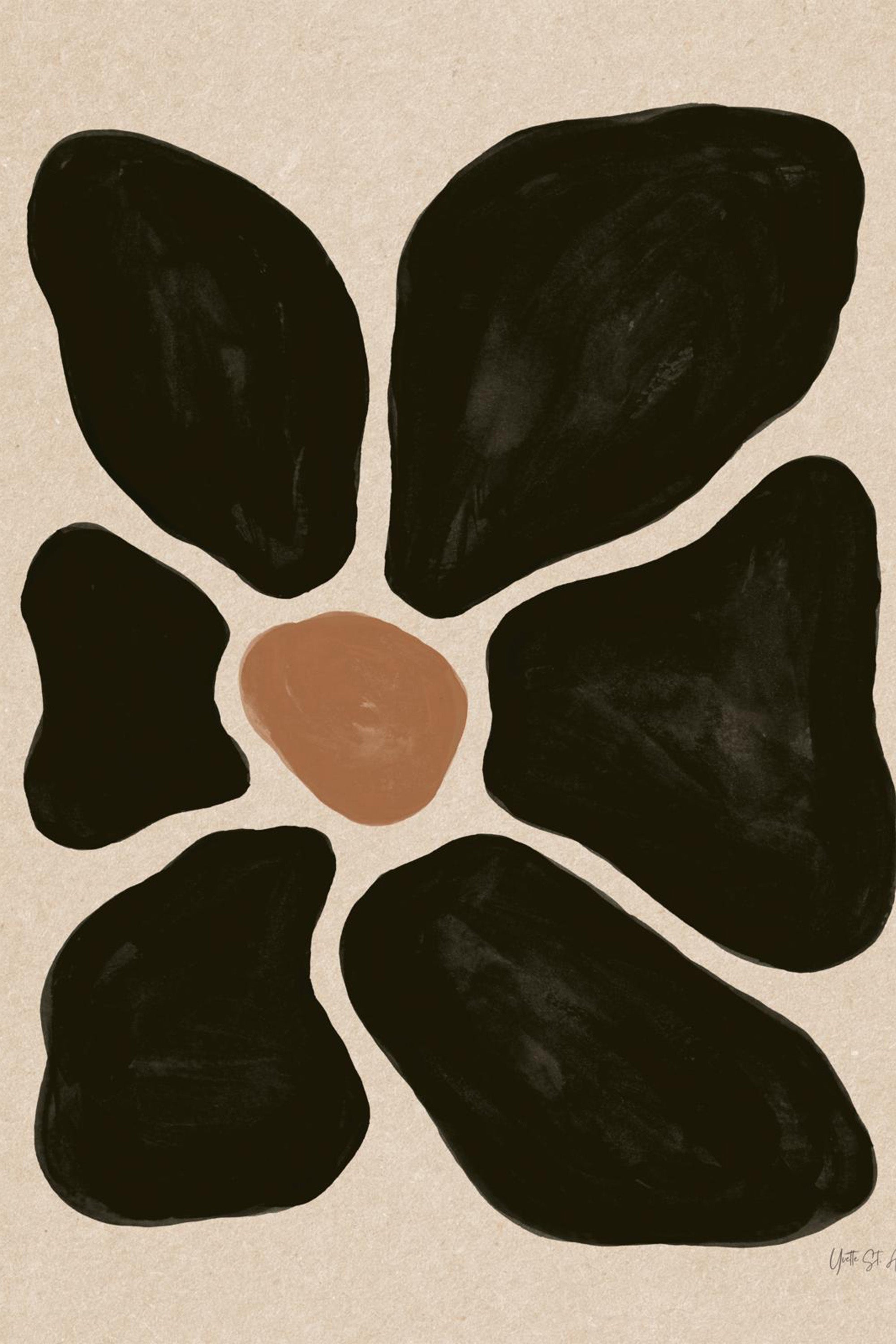 wall-art-print-canvas-poster-framed-Mod Floral, Style A-1