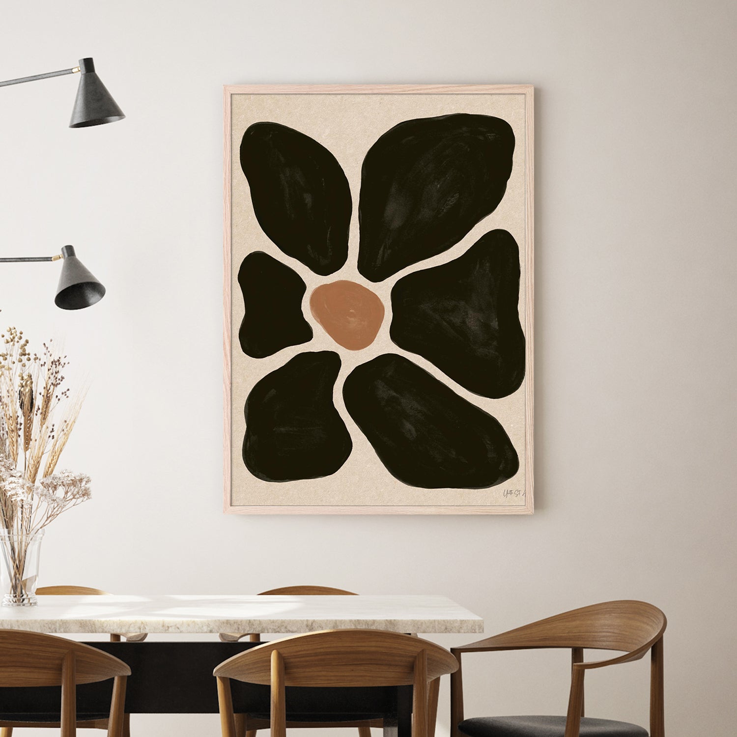 wall-art-print-canvas-poster-framed-Mod Floral, Style A-7