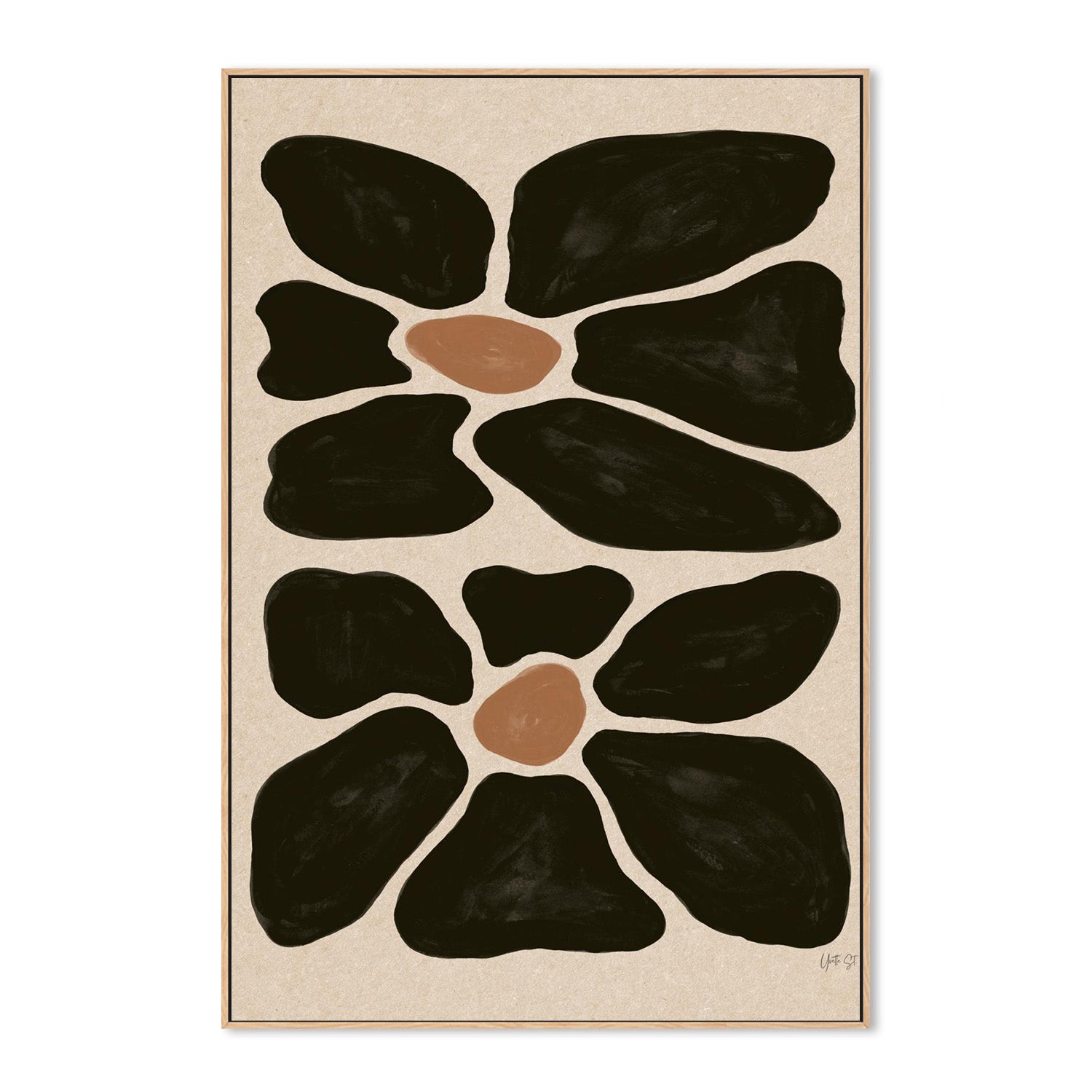 wall-art-print-canvas-poster-framed-Mod Floral, Style B-4