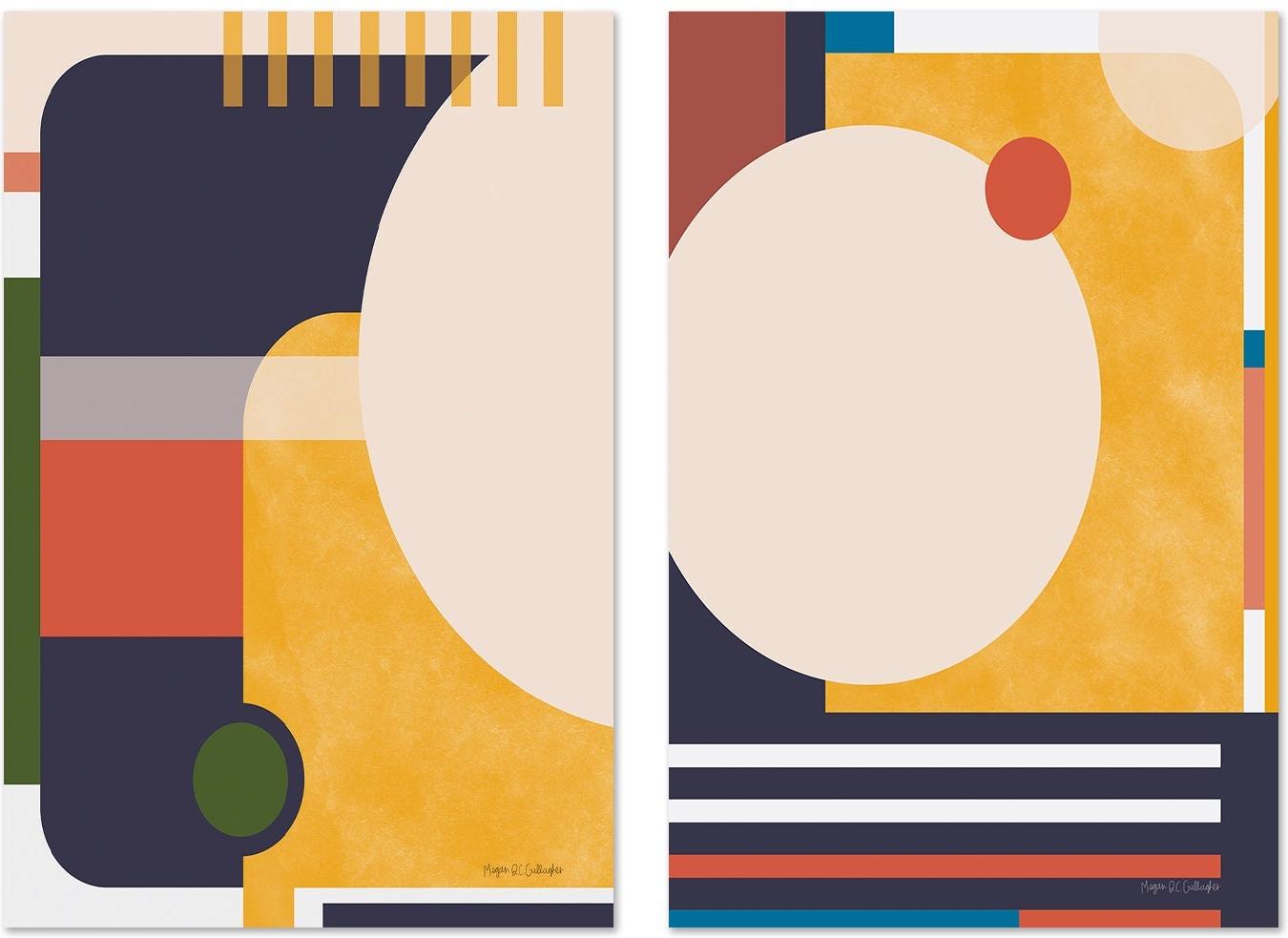 wall-art-print-canvas-poster-framed-Modern Glam, Style A & B, Set Of 2 , By Pamela Munger-GIOIA-WALL-ART