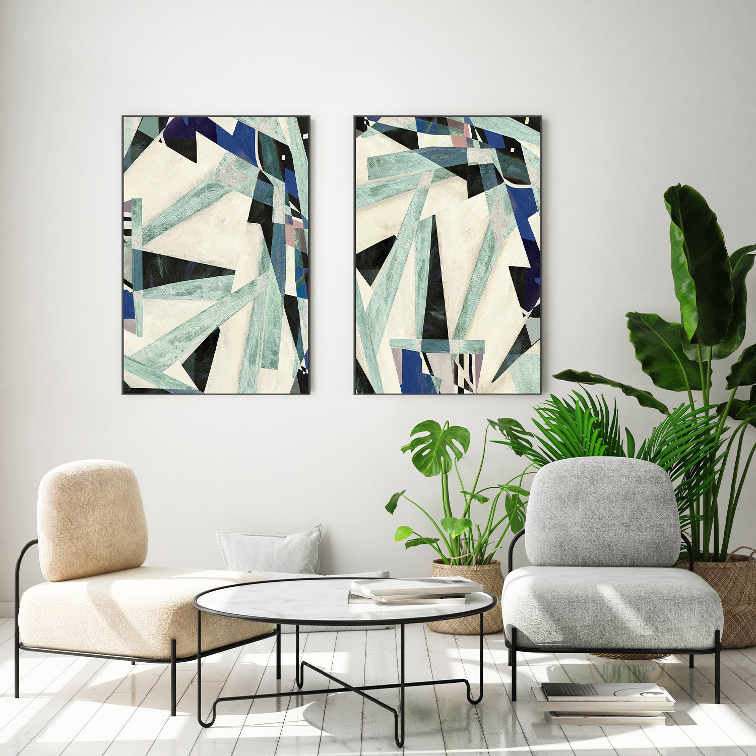 wall-art-print-canvas-poster-framed-Modern Muse, Style A & B, Set Of 2-7