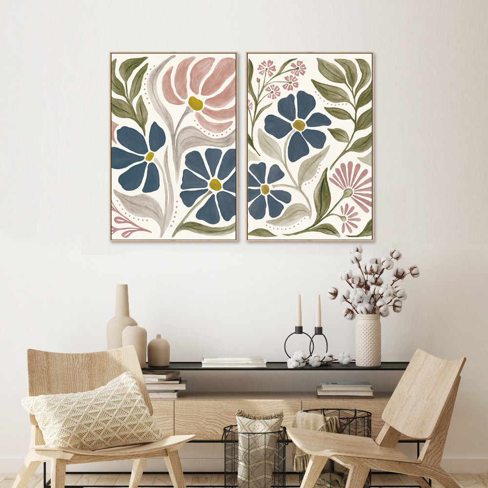 wall-art-print-canvas-poster-framed-Modern Petals II Honeybloom, Set Of 2 , By Veronique Charron , By Veronique Charron-2