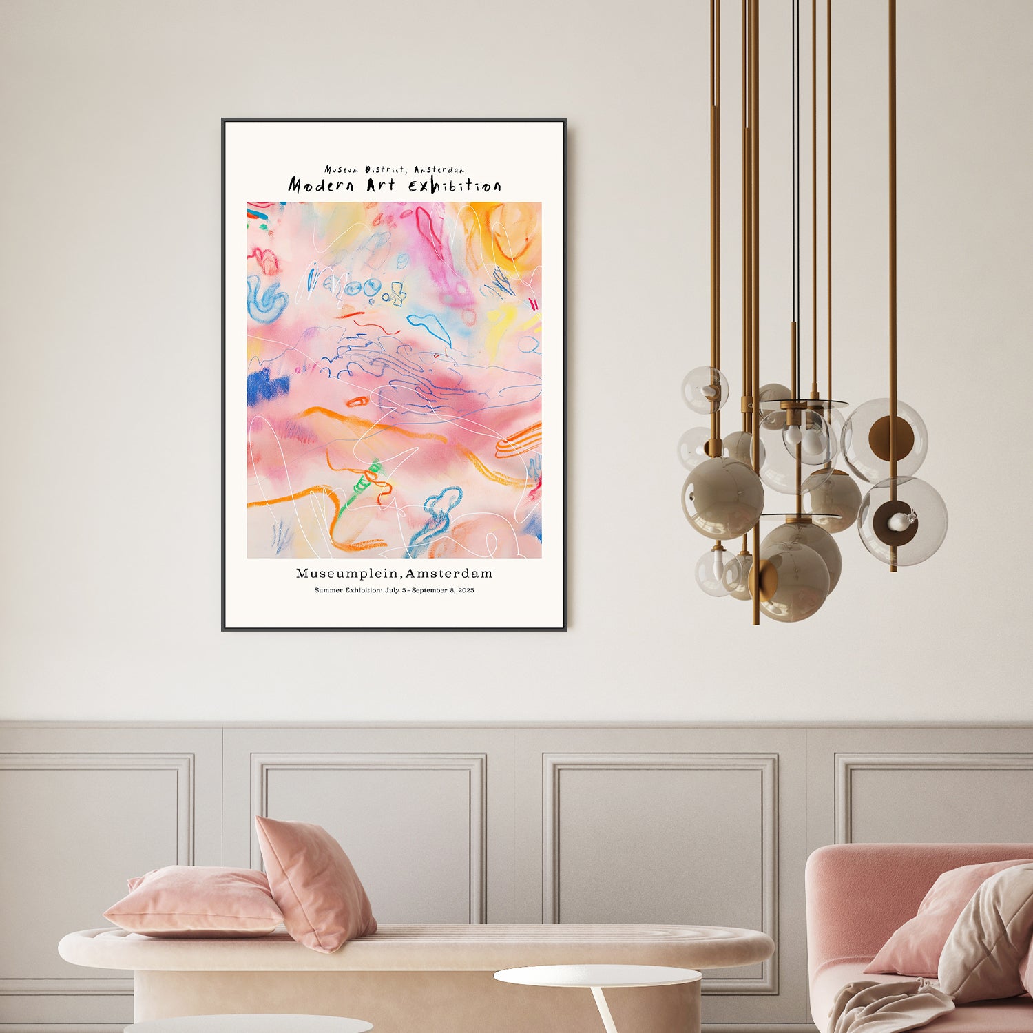 wall-art-print-canvas-poster-framed-Modernartgallery (pinkabstract)-2