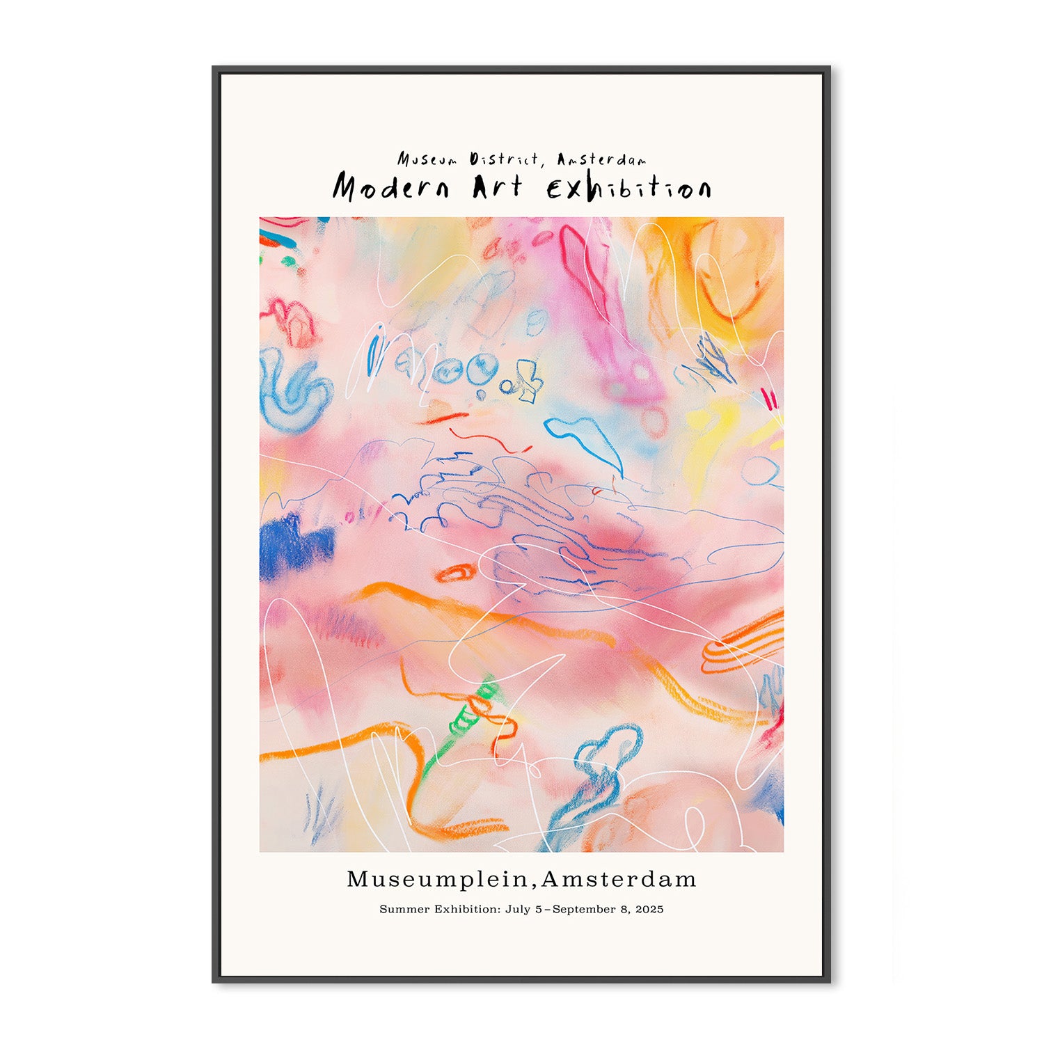 wall-art-print-canvas-poster-framed-Modernartgallery (pinkabstract)-3