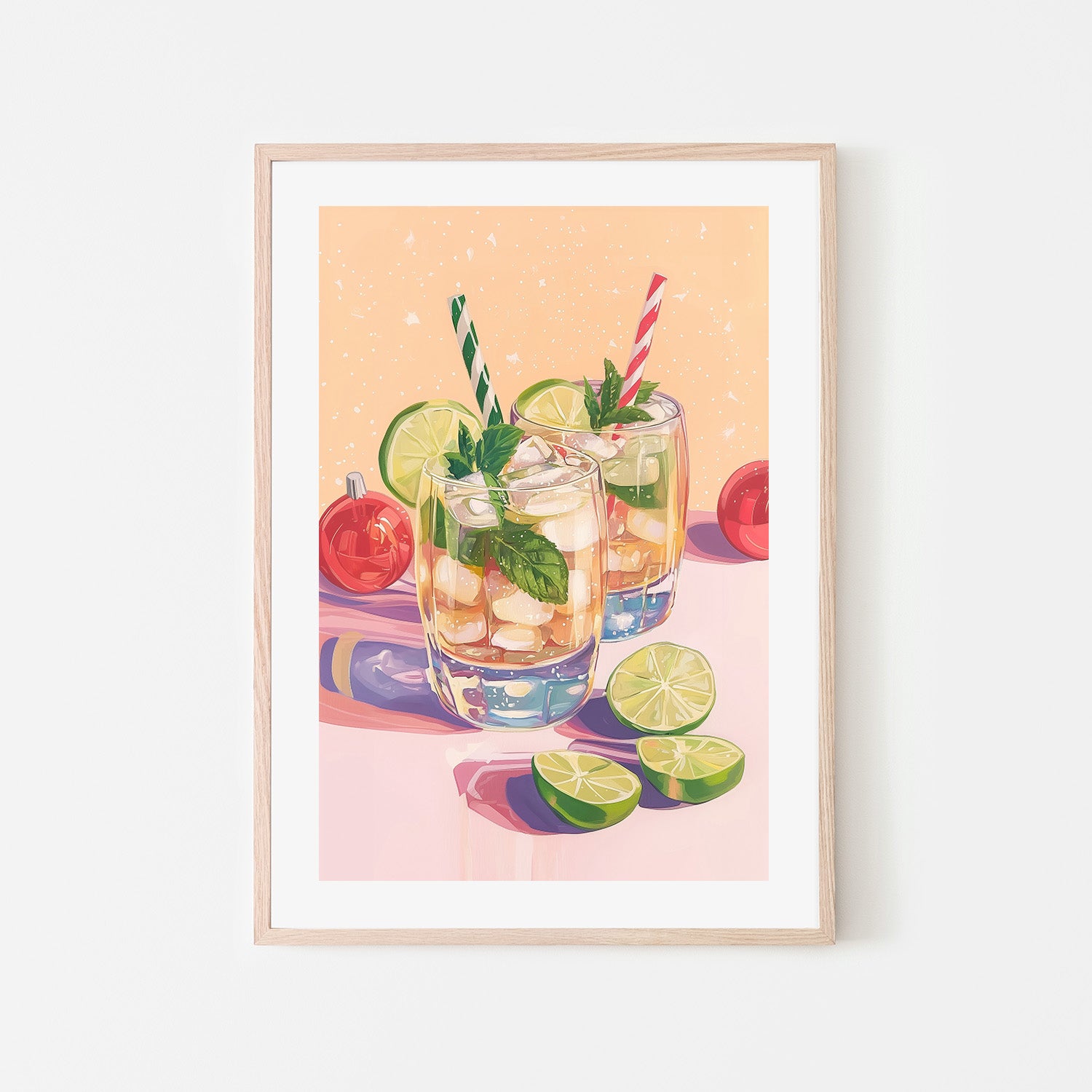 wall-art-print-canvas-poster-framed-Mojito Summer Cocktails with Lime and Mint , By Melloi Art Prints-6