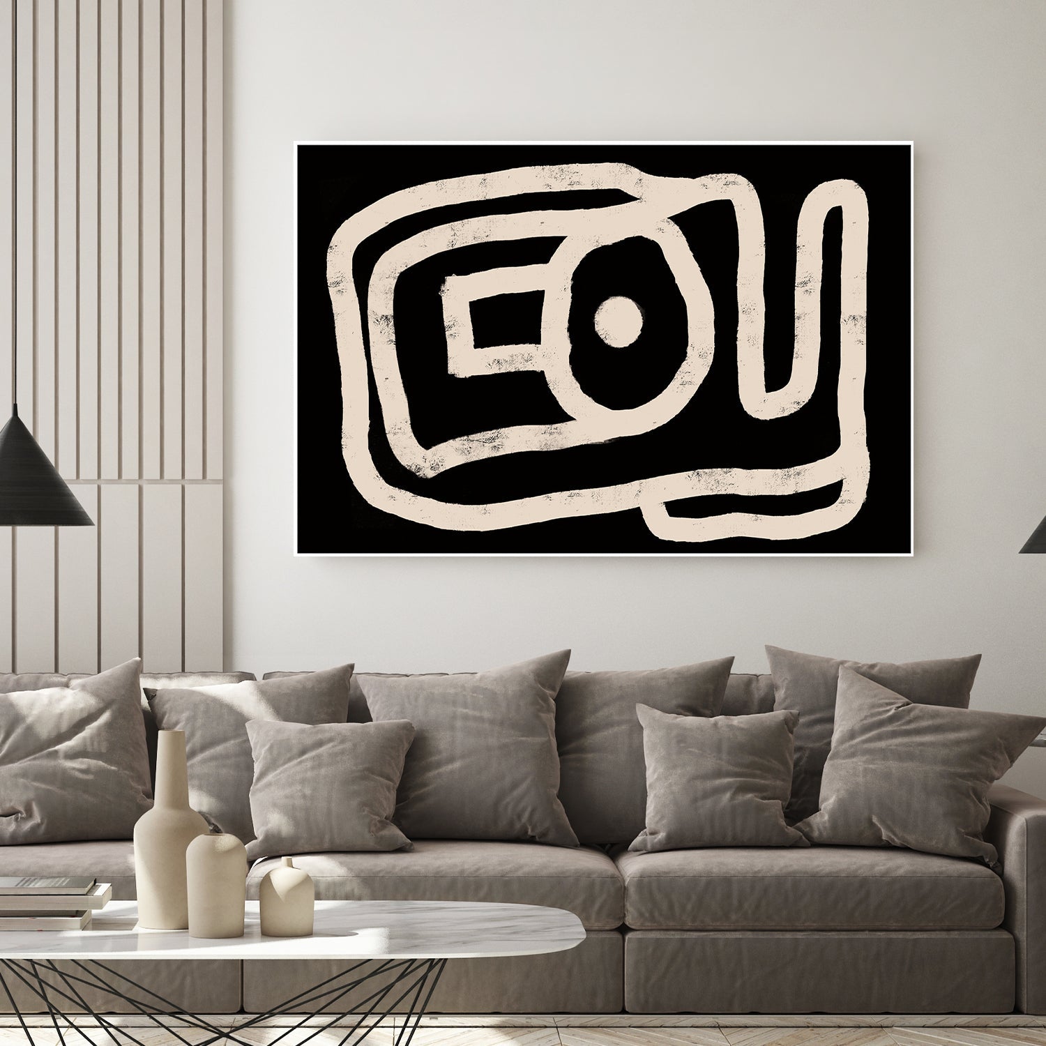 wall-art-print-canvas-poster-framed-Monochrome Abstract , By Sharyn Bursic-2