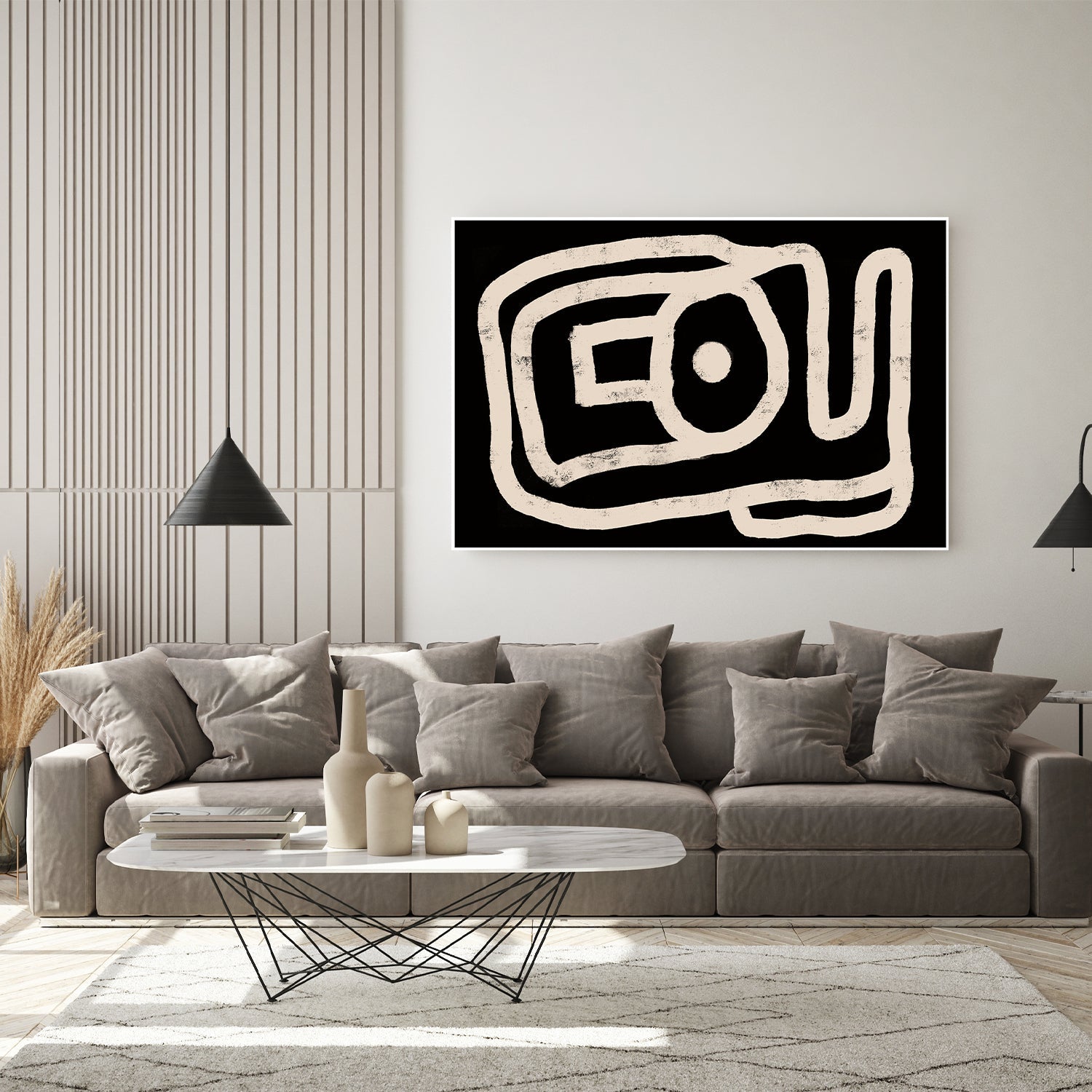 wall-art-print-canvas-poster-framed-Monochrome Abstract , By Sharyn Bursic-7