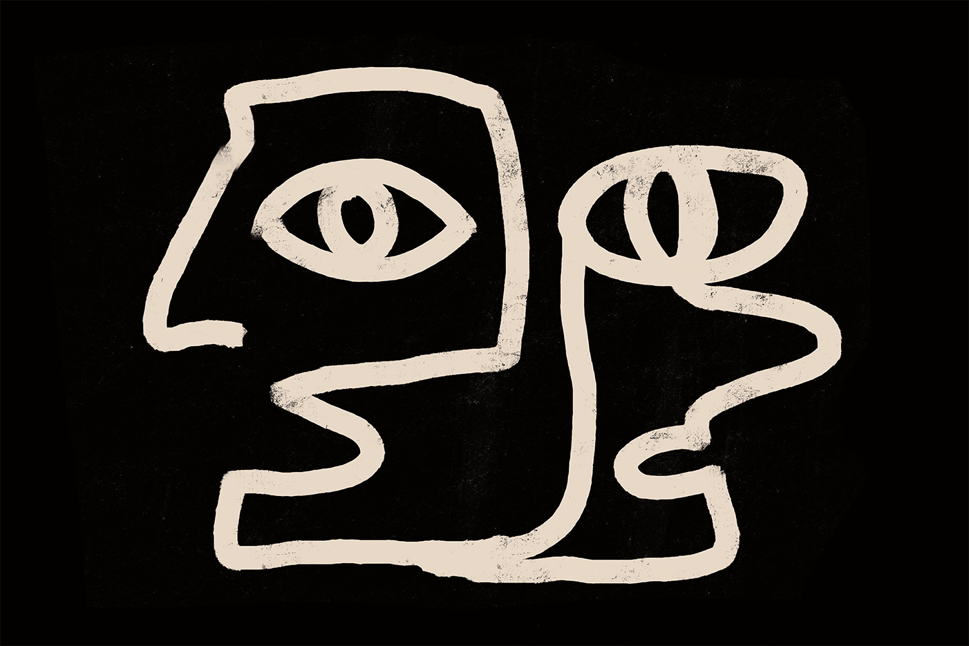 wall-art-print-canvas-poster-framed-Monochrome Abstract Mask , By Sharyn Bursic-1