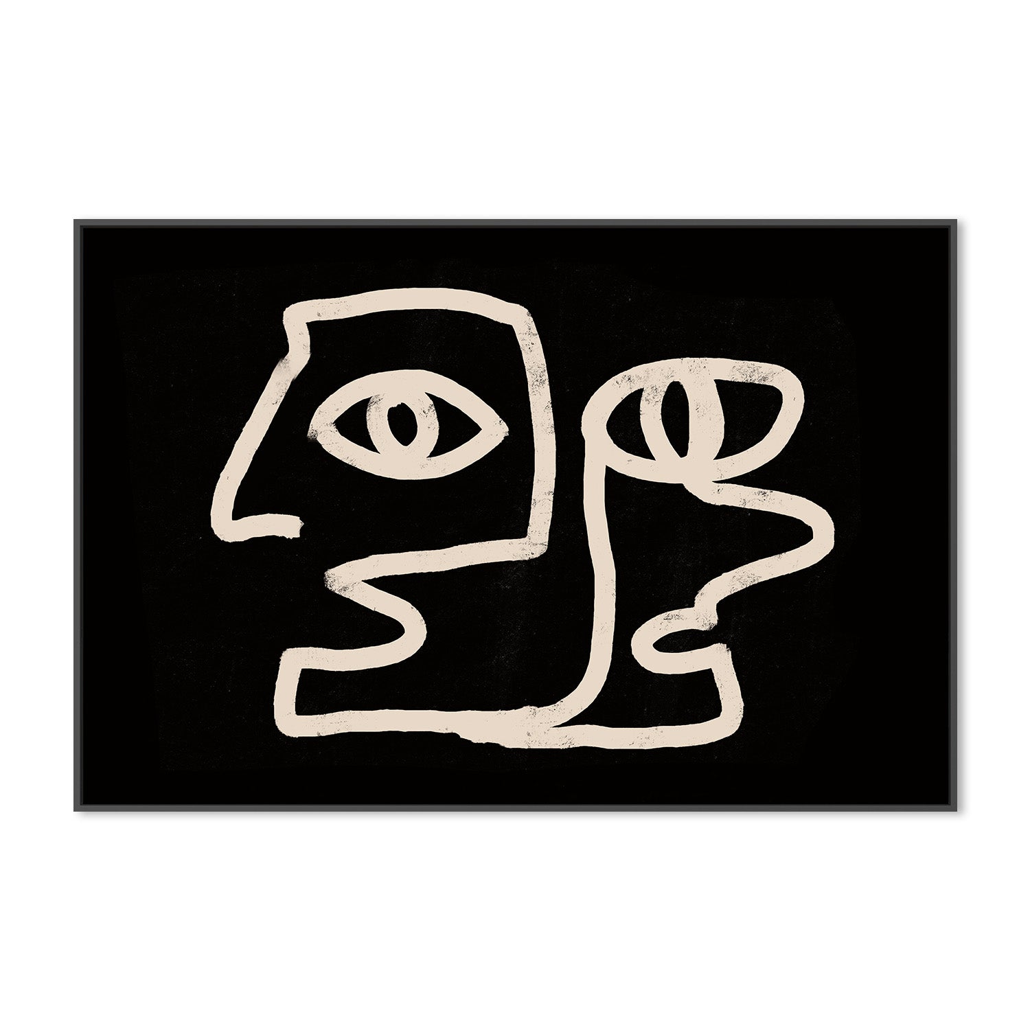 wall-art-print-canvas-poster-framed-Monochrome Abstract Mask , By Sharyn Bursic-3