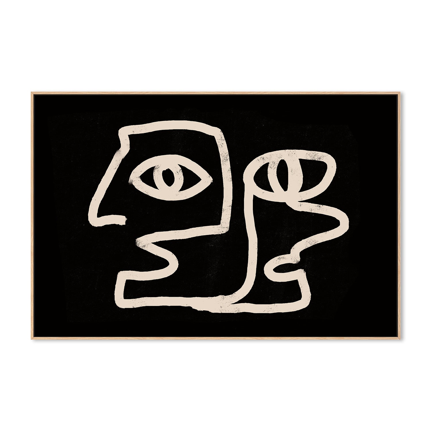 wall-art-print-canvas-poster-framed-Monochrome Abstract Mask , By Sharyn Bursic-4