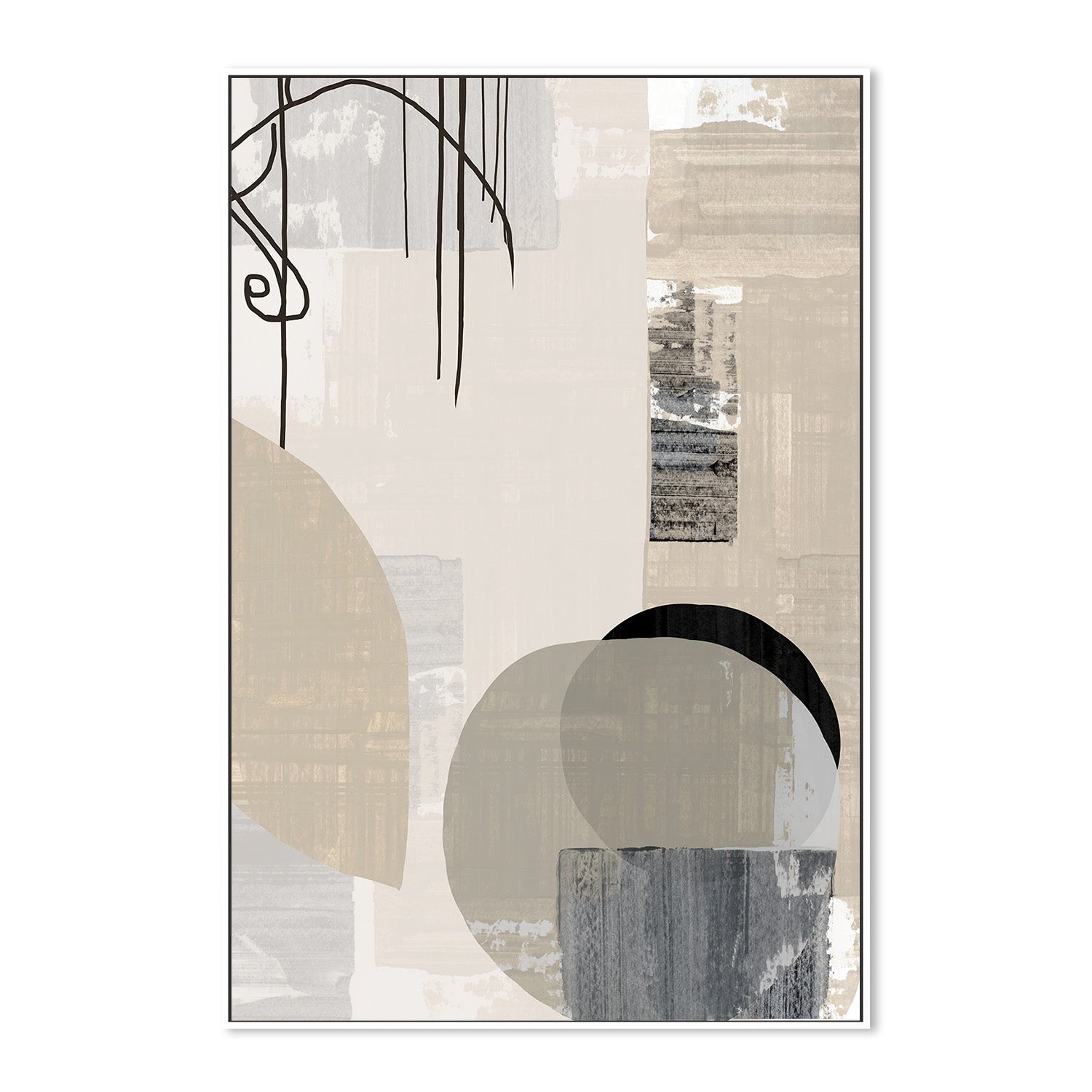 wall-art-print-canvas-poster-framed-Monochrome Fluidity-5