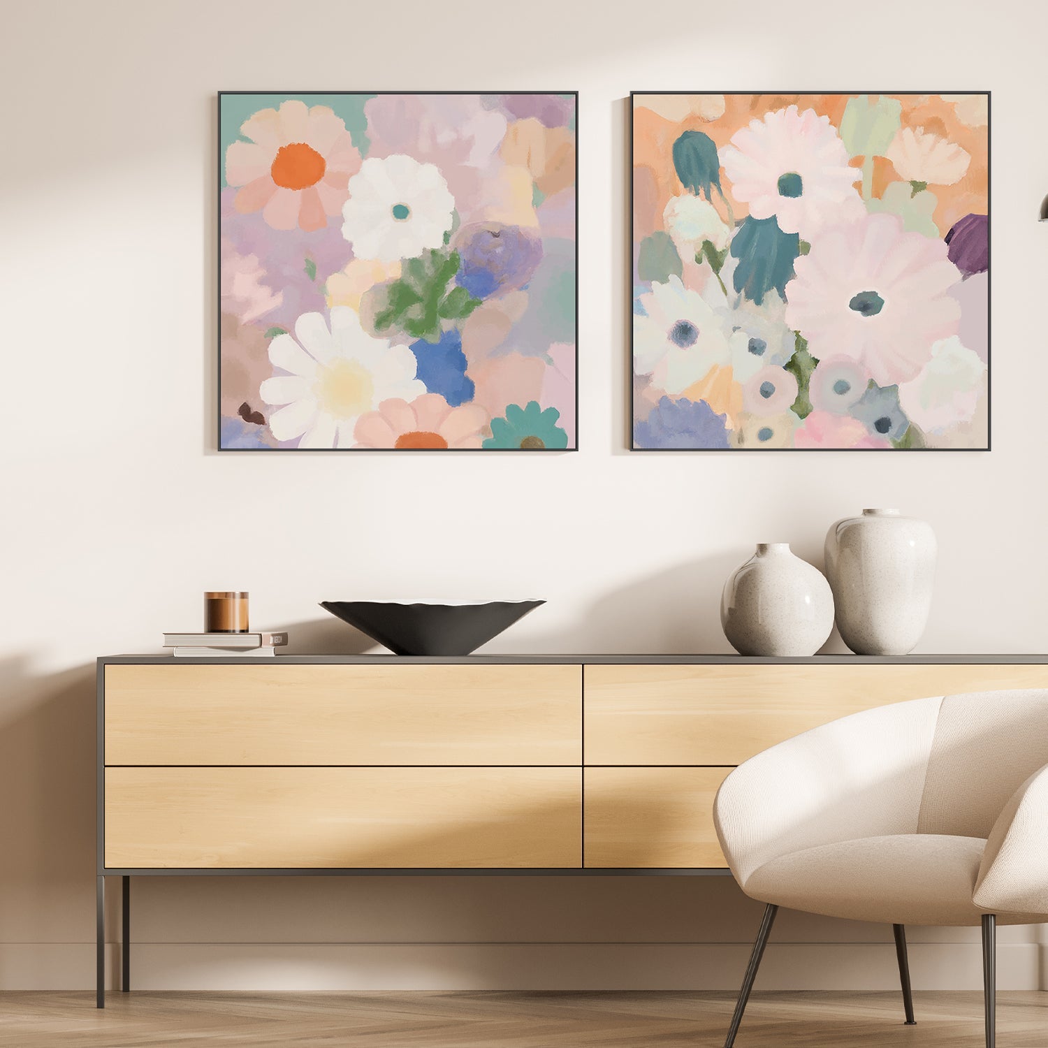 wall-art-print-canvas-poster-framed-Montecarlo Bouquet, Montecarlo Garden, Set Of 2 , By Stacey Williams-2