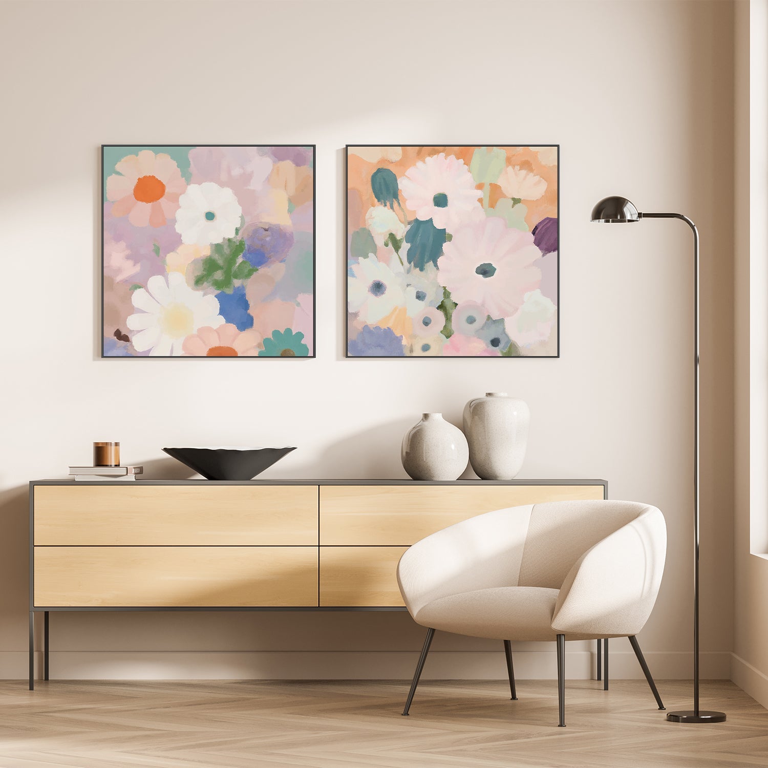 wall-art-print-canvas-poster-framed-Montecarlo Bouquet, Montecarlo Garden, Set Of 2 , By Stacey Williams-7