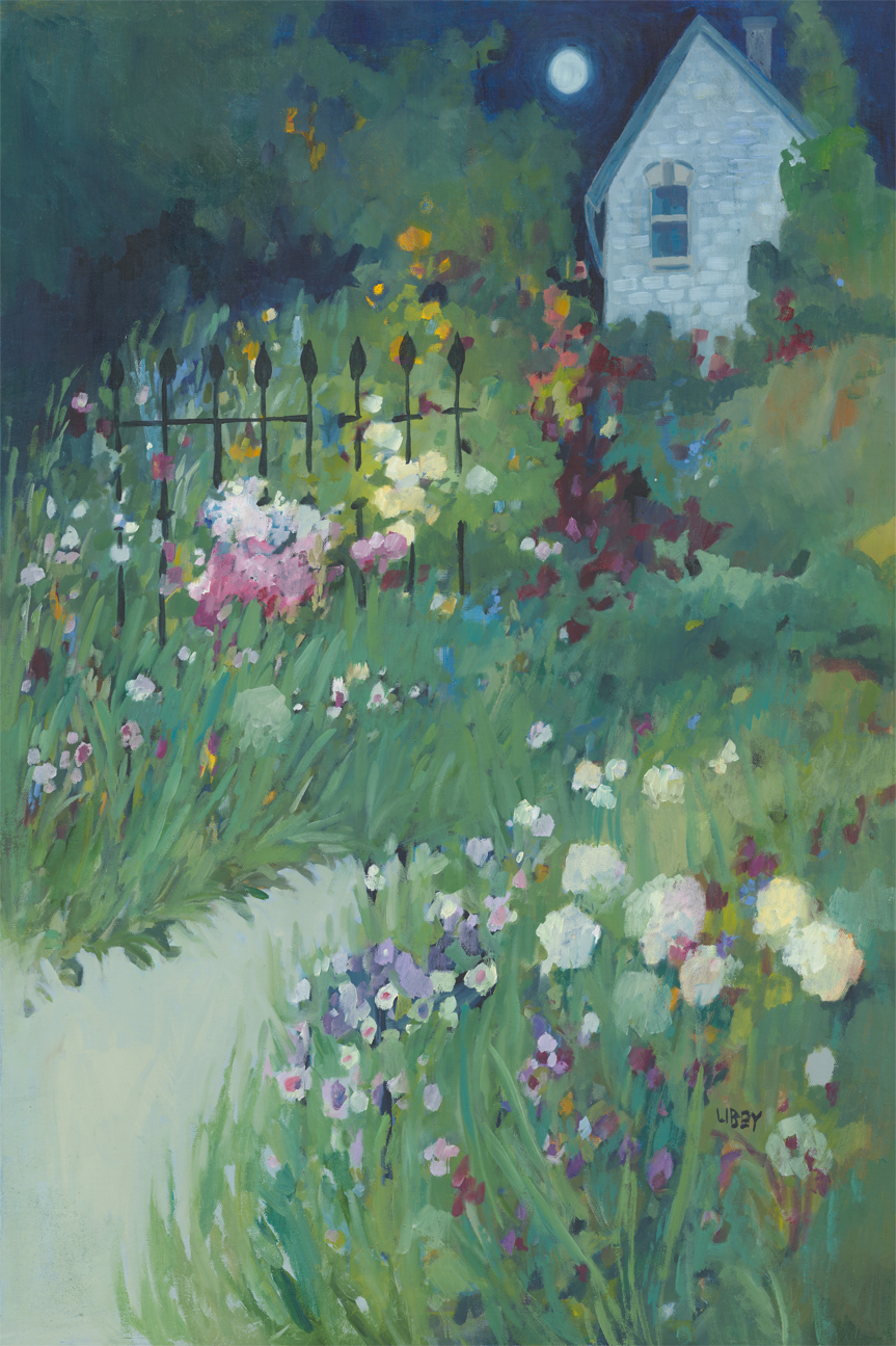 wall-art-print-canvas-poster-framed-Moonlight Garden , By Libby Anderson-GIOIA-WALL-ART