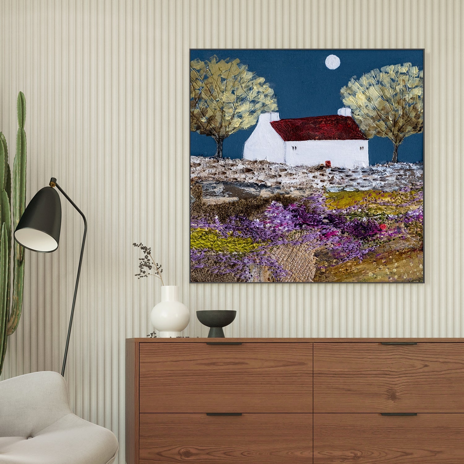 wall-art-print-canvas-poster-framed-Moonlight In The Trees , By Louise O’Hara-2